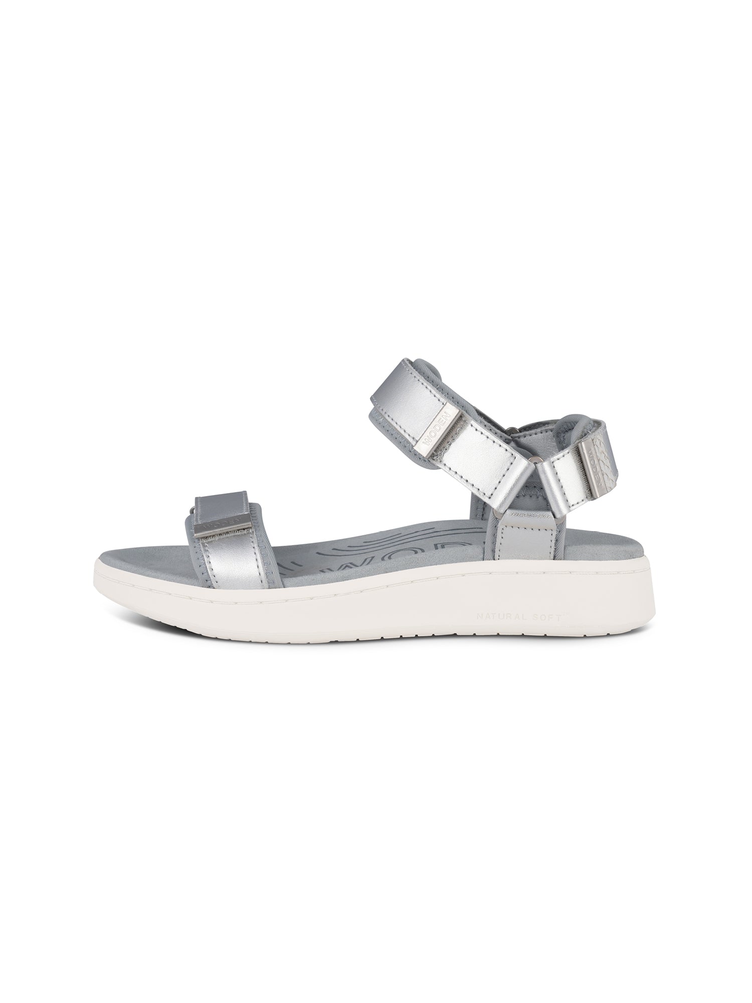 WODEN Line Metallic Sandals 039 Silver