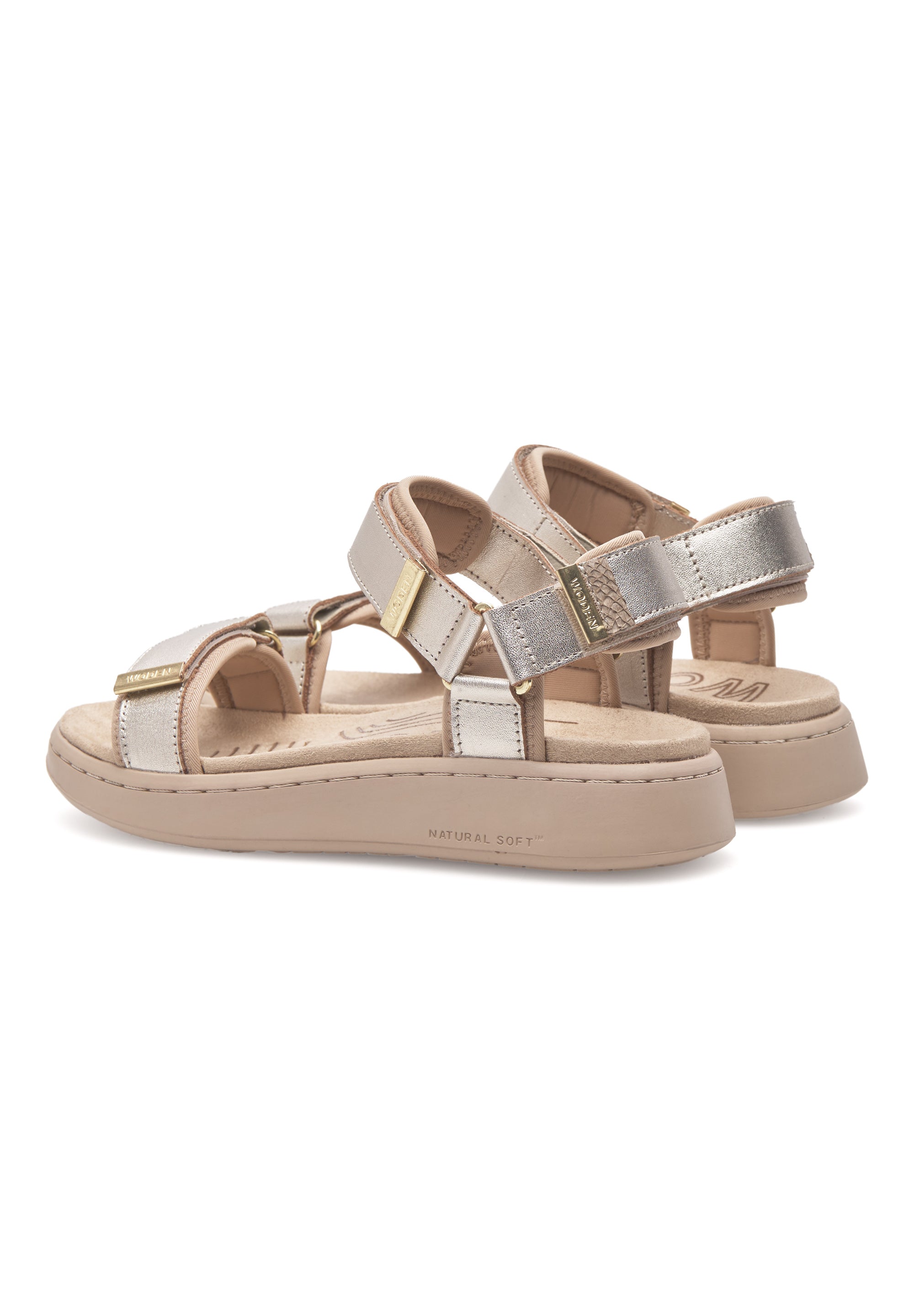 WODEN Line Metallic Sandals 045 Gold