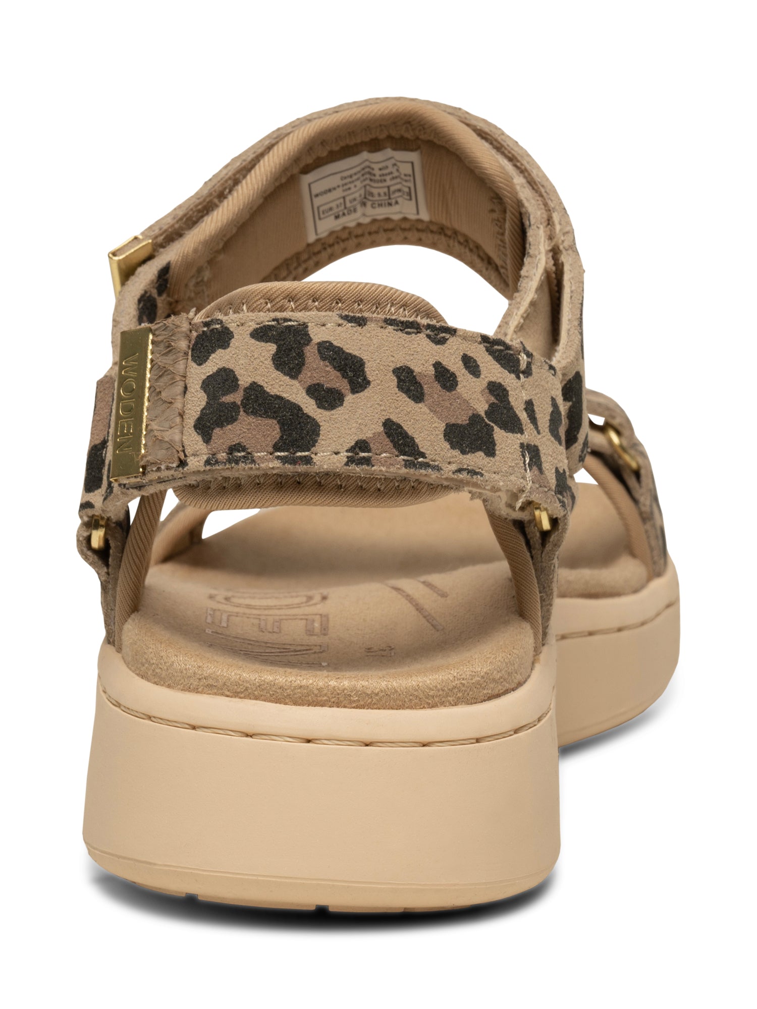 WODEN Line Suede Sandals 327 Leopard