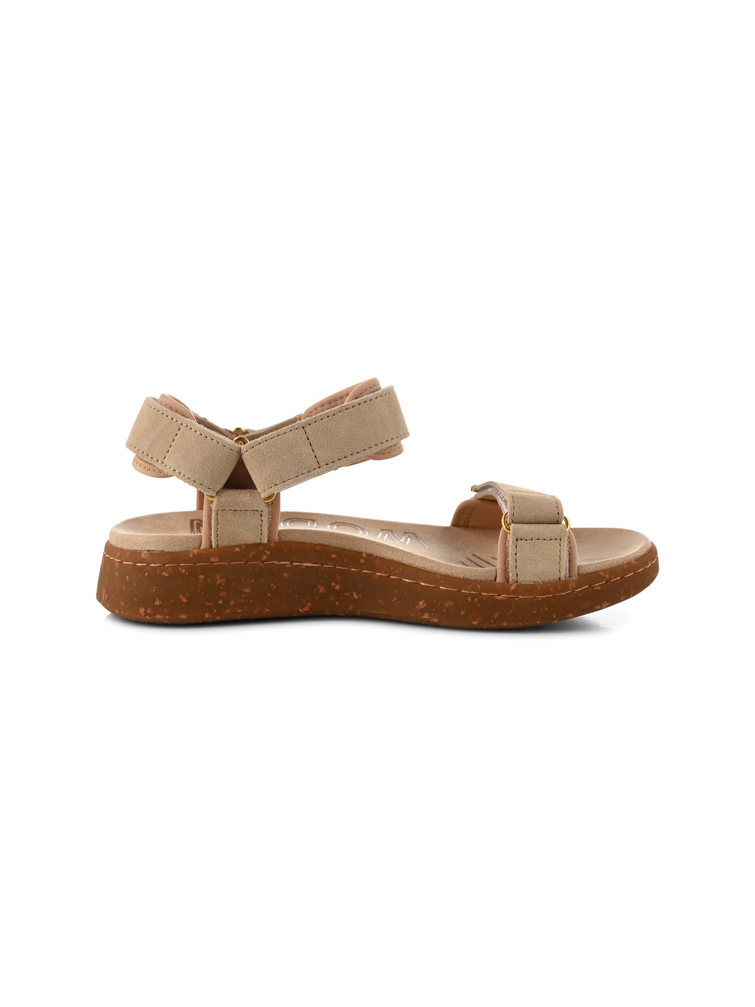 WODEN Line Suede Sandals 705 Beige