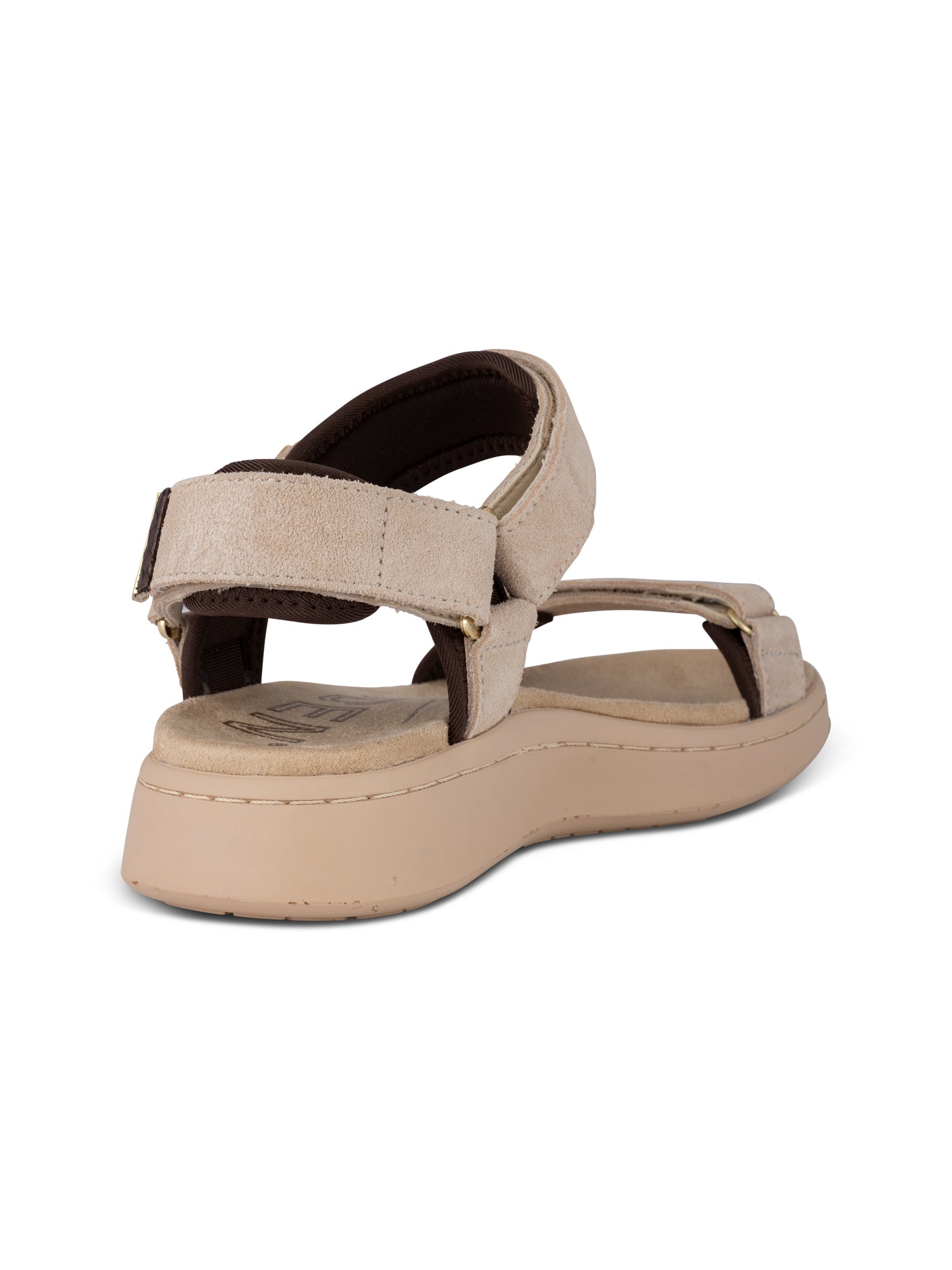 WODEN Line Suede Sandals 852 Coffee Cream