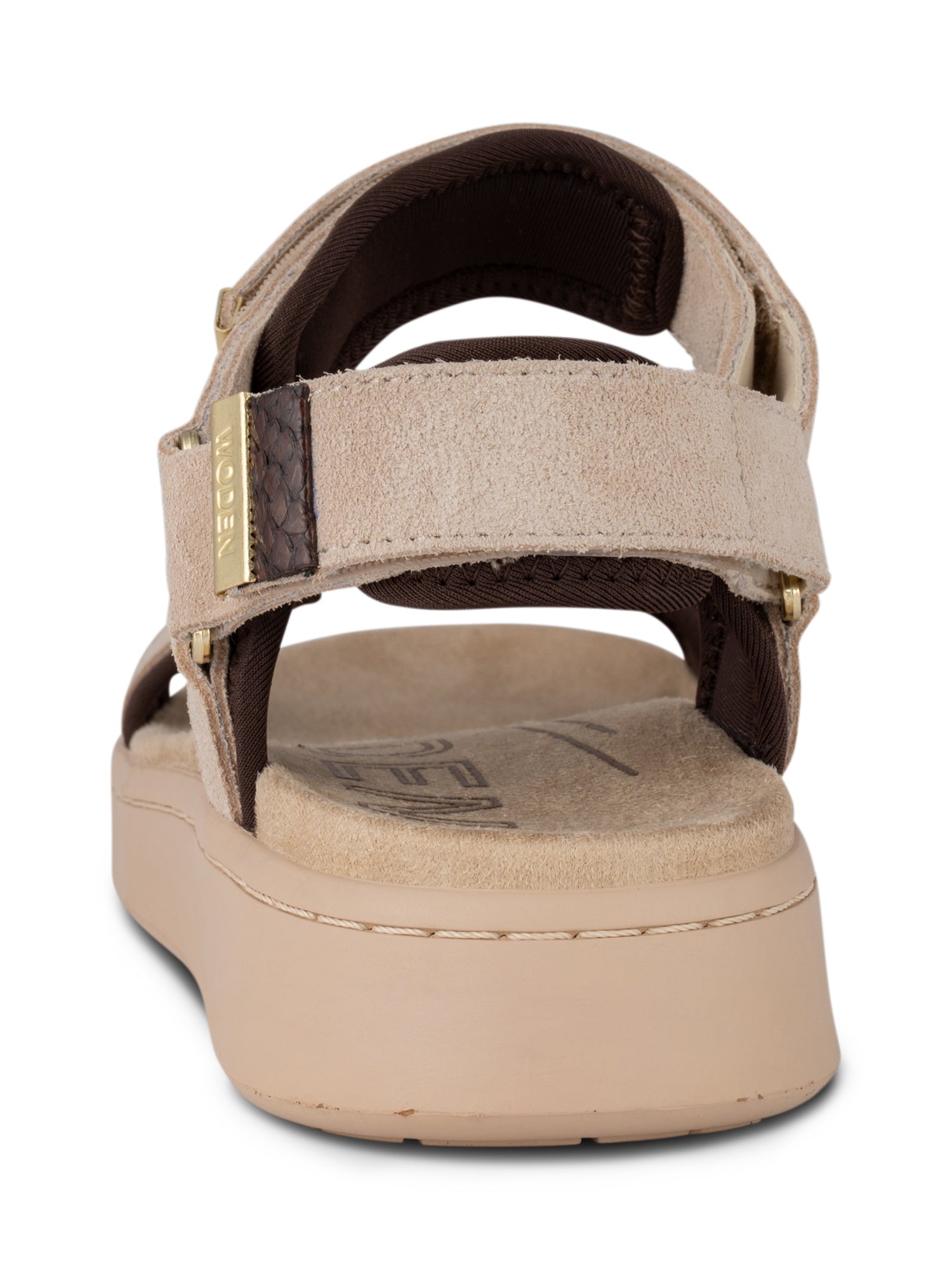WODEN Line Suede Sandals 852 Coffee Cream