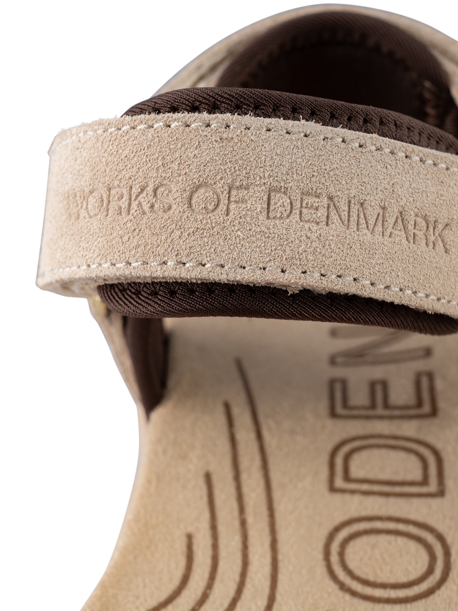 WODEN Line Suede Sandals 852 Coffee Cream