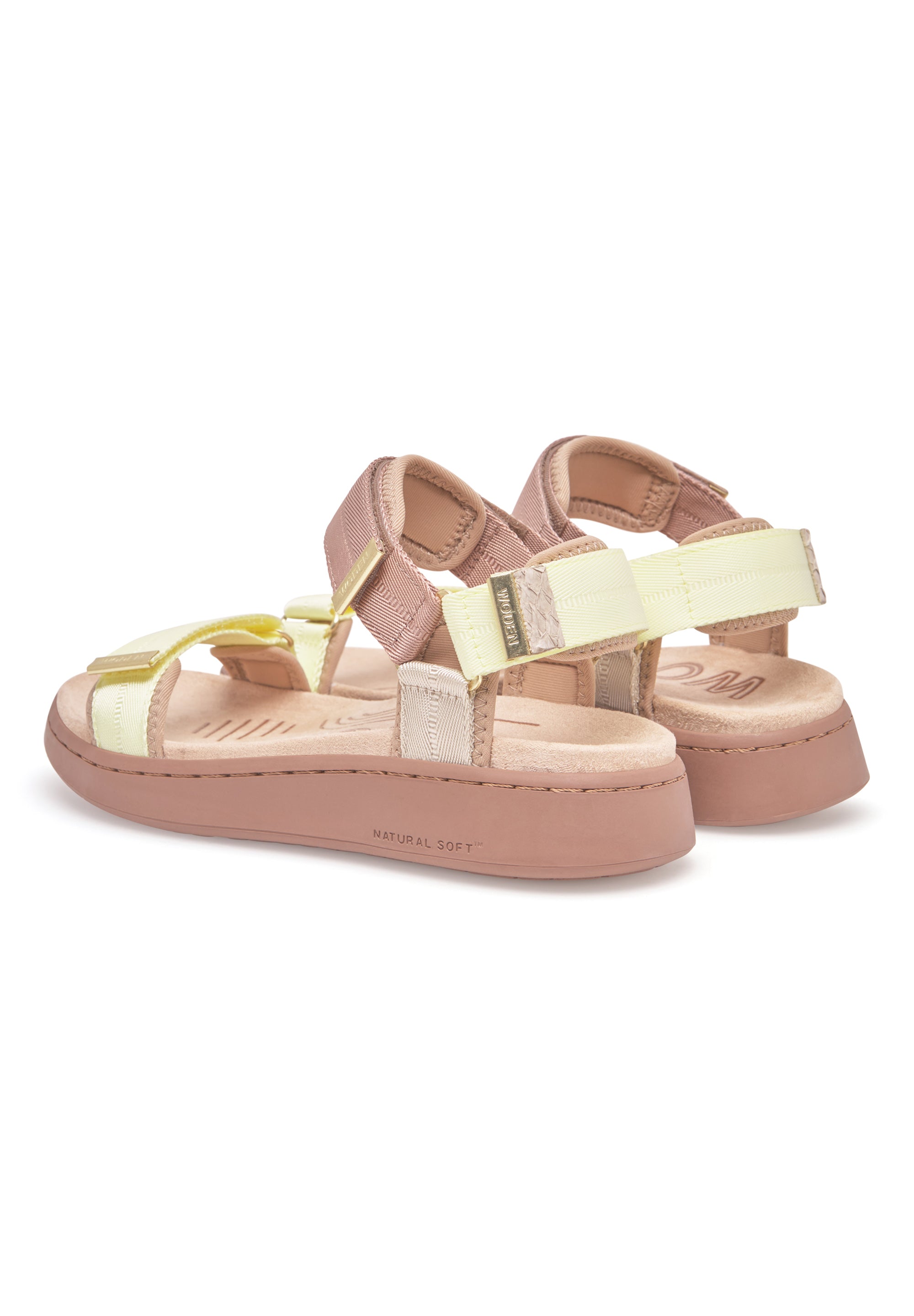 WODEN Line Tricolor Sandals 381 Taupe Multi