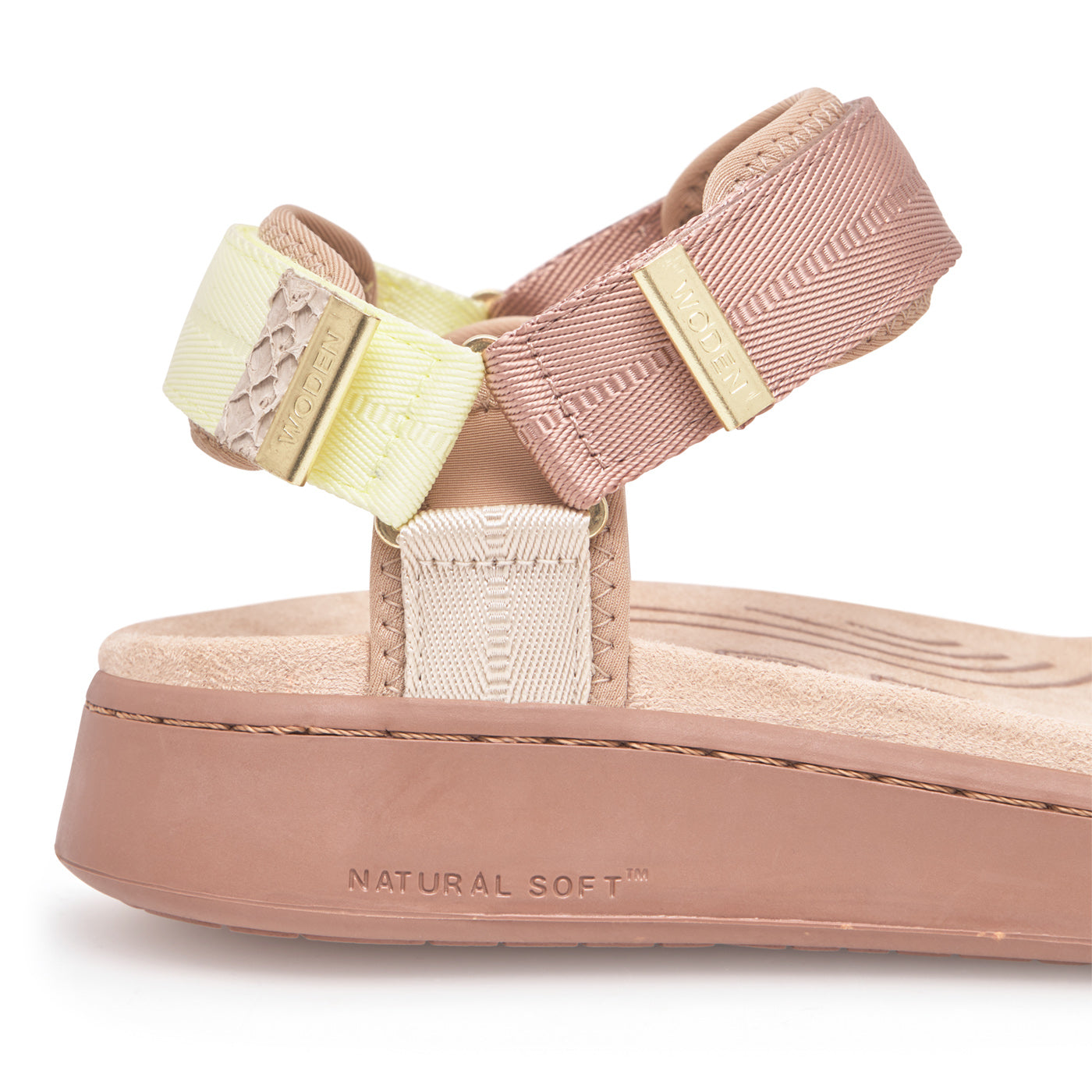 WODEN Line Tricolor Sandals 381 Taupe Multi