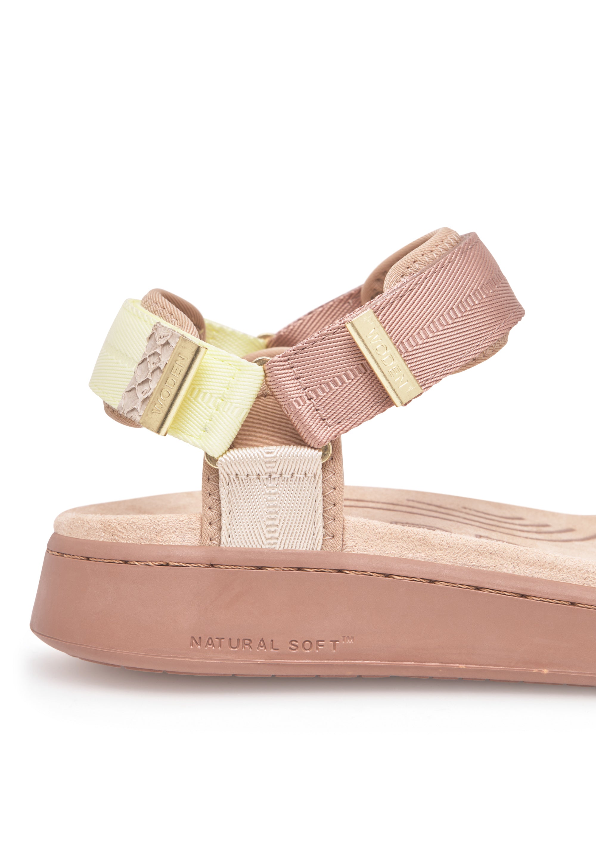 WODEN Line Tricolor Sandals 381 Taupe Multi