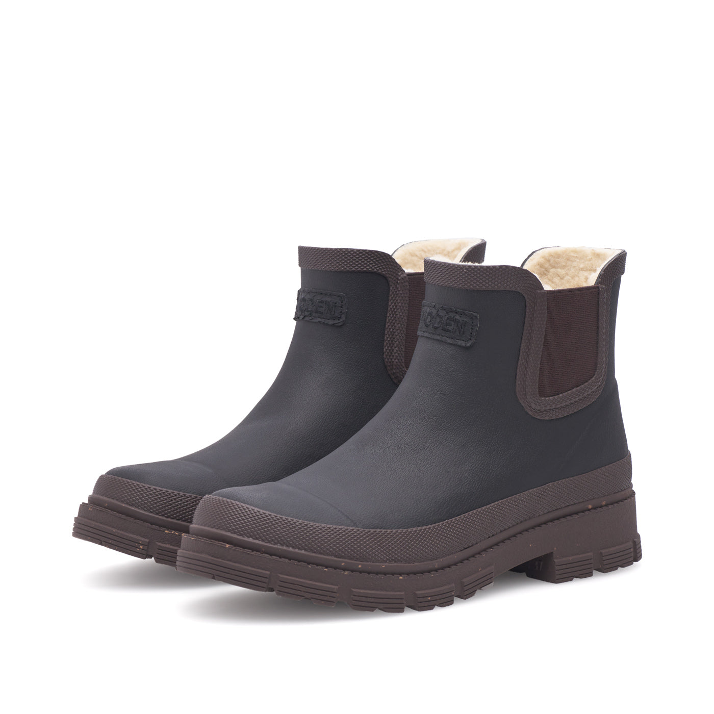 WODEN Liv Warm Waterproof Rubber Boots 352 Black/Chocolate