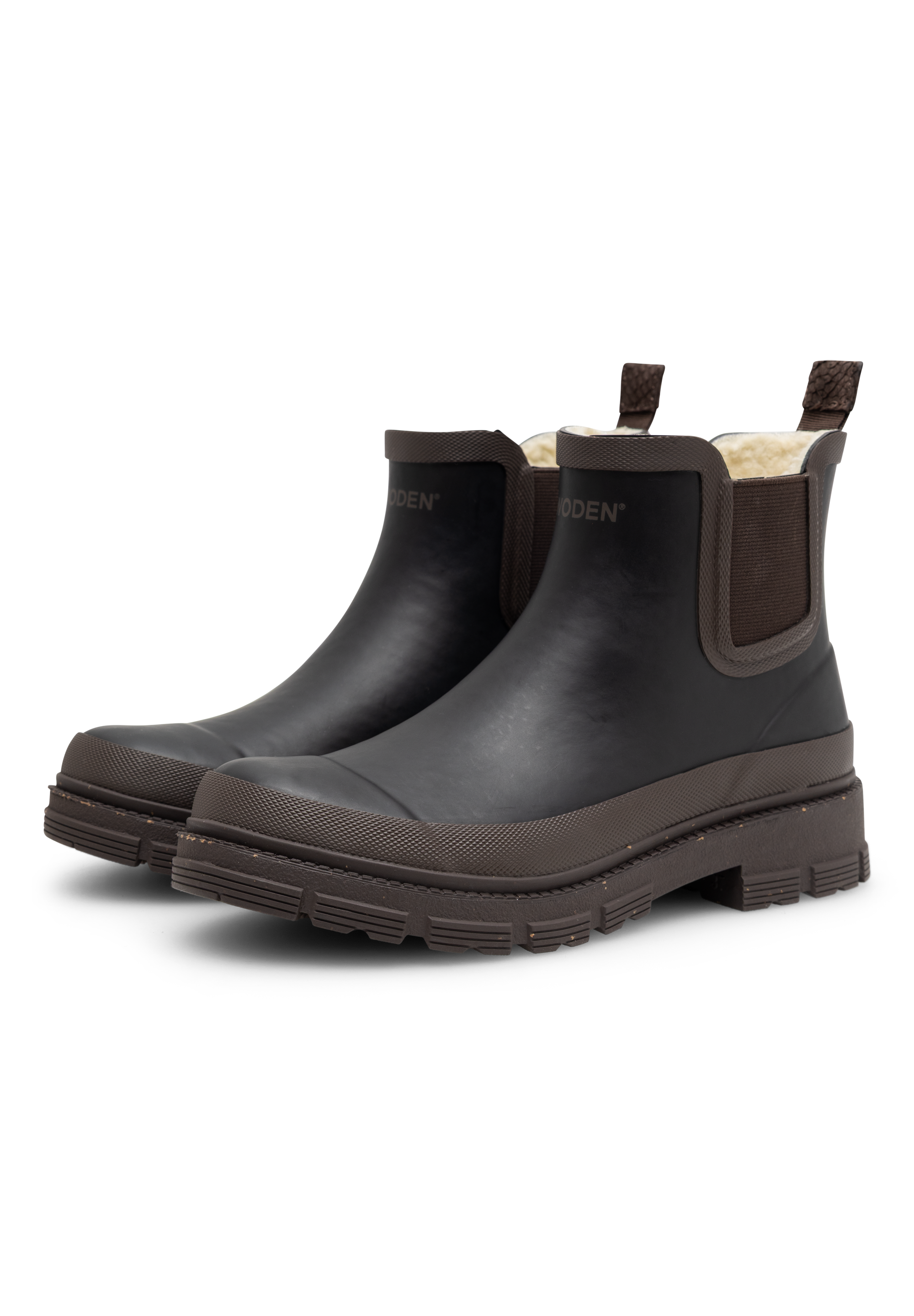 WODEN Liv Warm Waterproof Rubber Boots 352 Black/Chocolate
