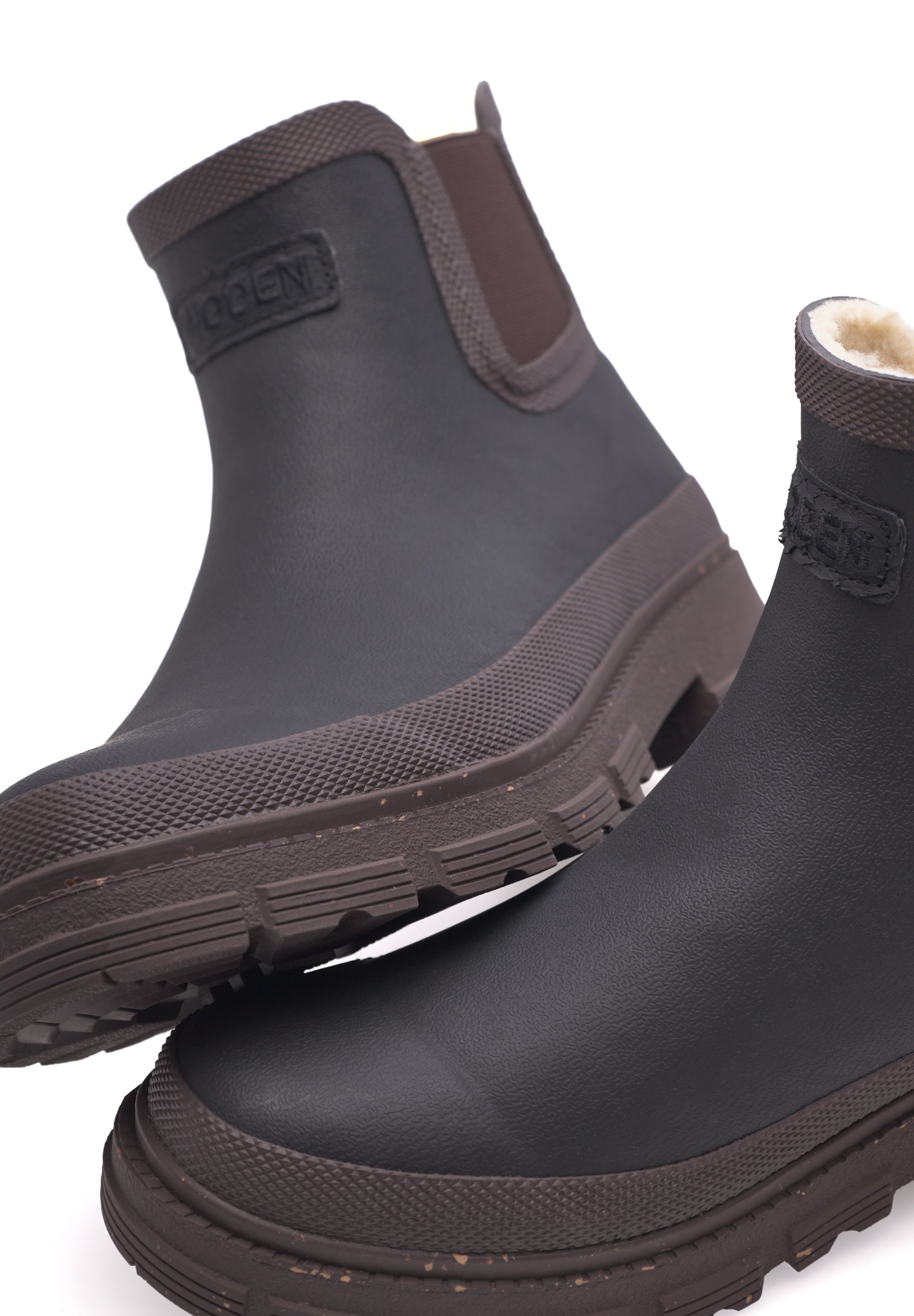 WODEN Liv Warm Waterproof Rubber Boots 352 Black/Chocolate