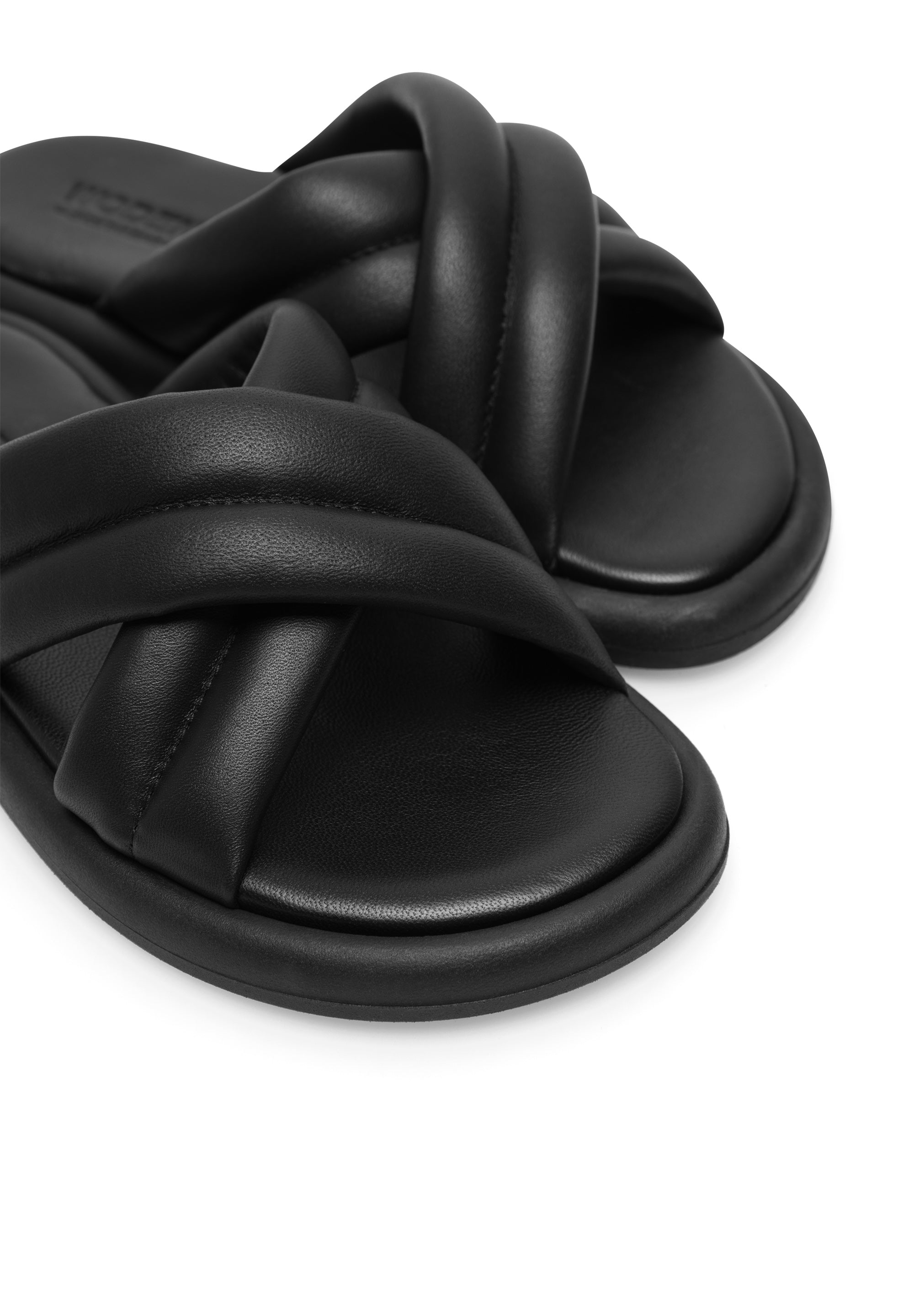 WODEN STB WOMENS Lotta Cross Mule Sandals 020 Black