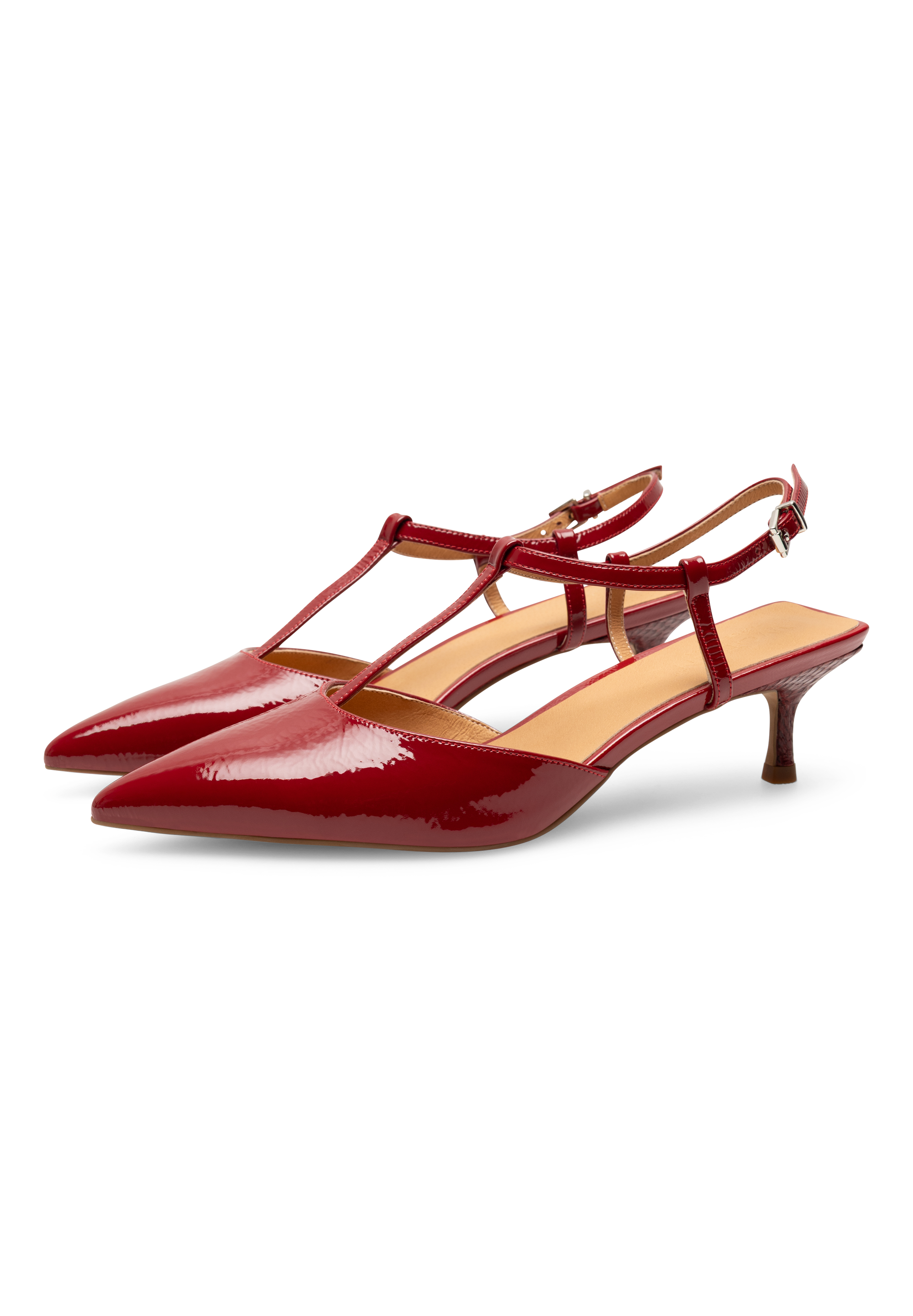 WODEN STB WOMENS Lucca Patent Heels 360 Cranberry