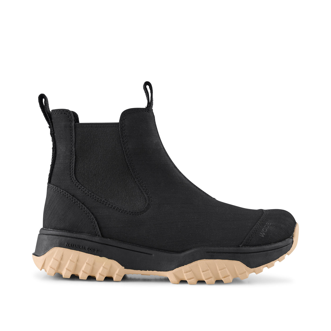 WODEN Magda Rubber Track Boot  Rubber Boots 845 Black/Beige