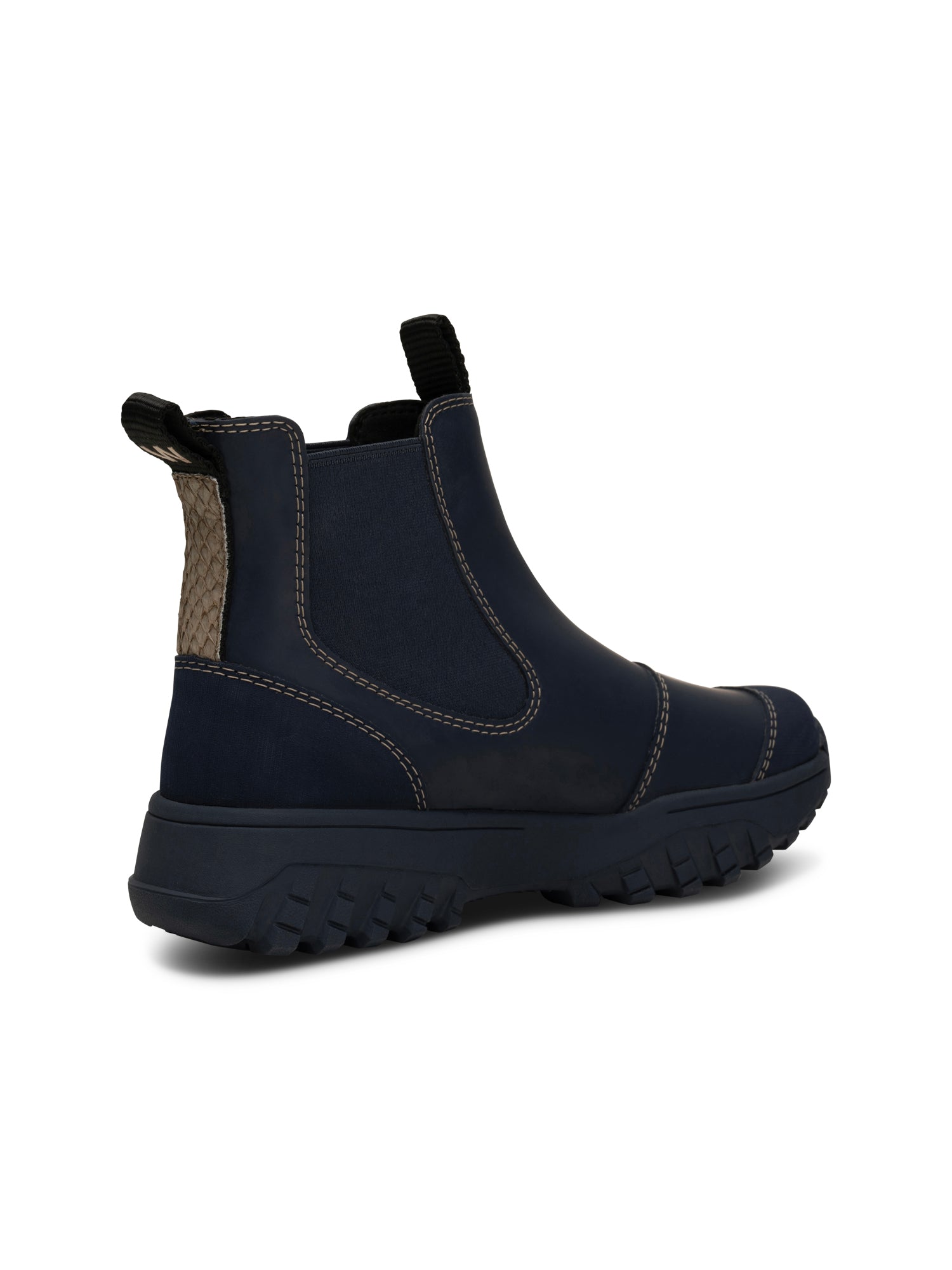 WODEN Magda Track Waterproof Rubber Boots 960 Dark Navy/Coffee Cream