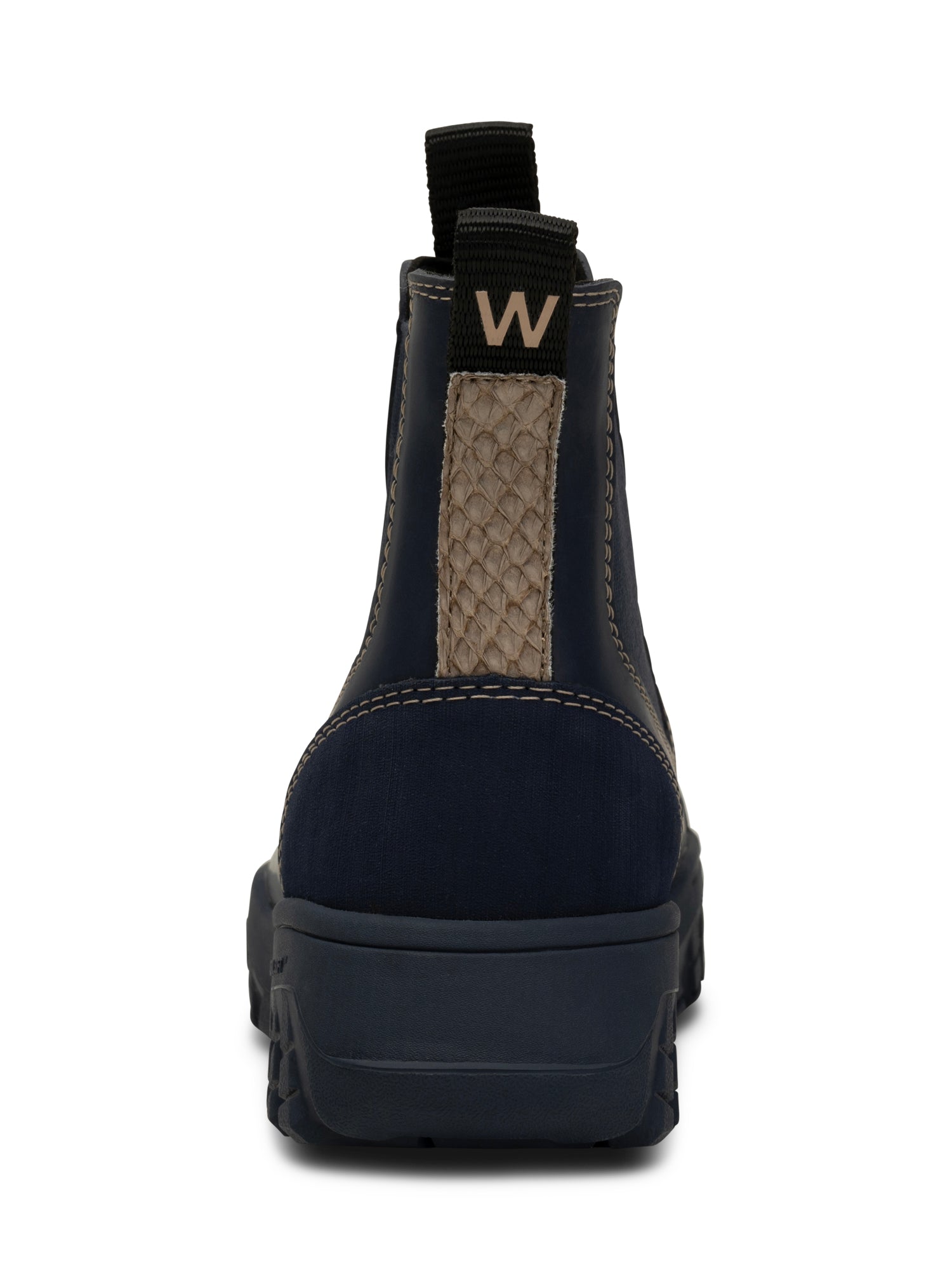 WODEN Magda Track Waterproof Rubber Boots 960 Dark Navy/Coffee Cream