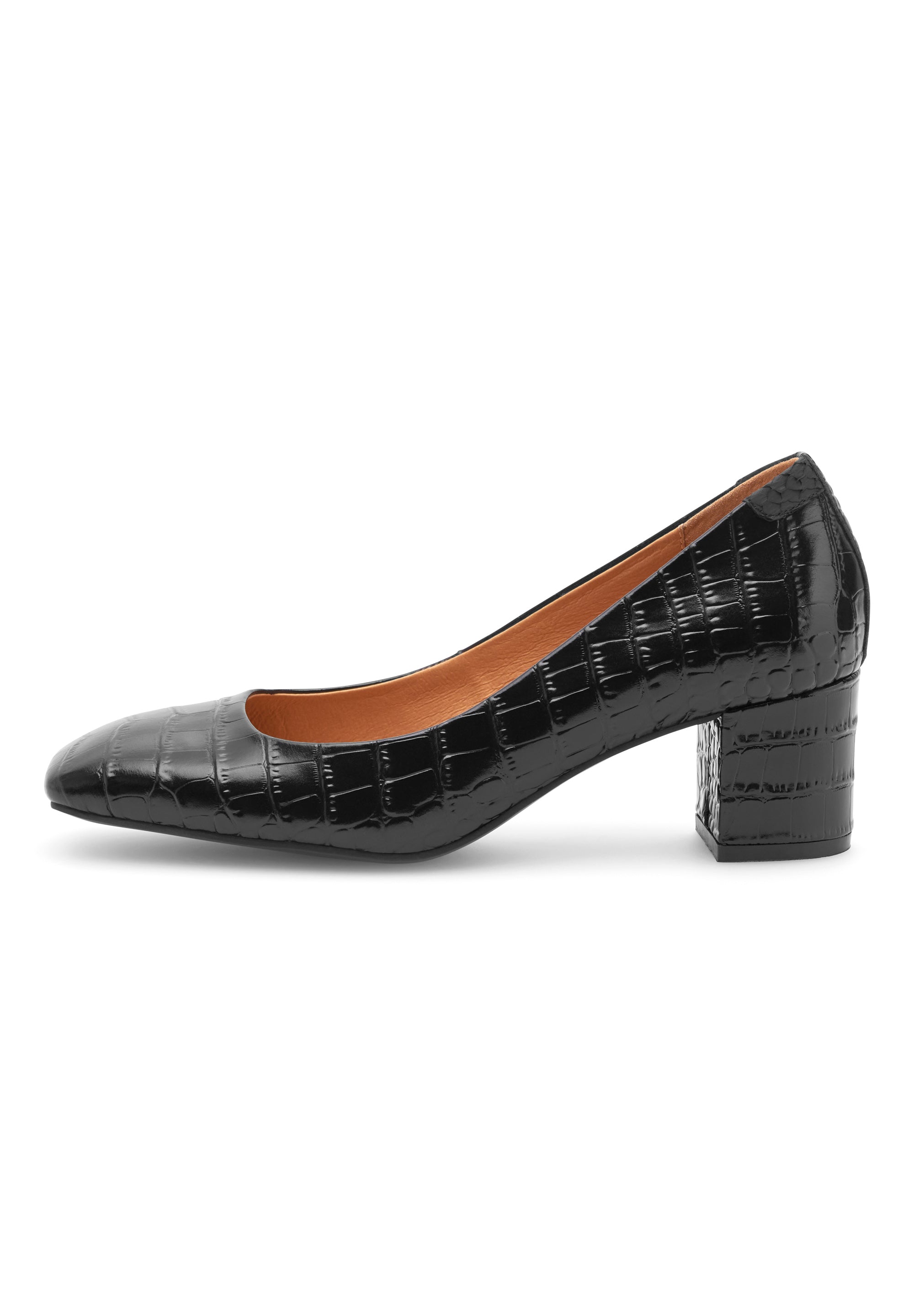 WODEN STB WOMENS Marie Low Croco Heels 020 Black