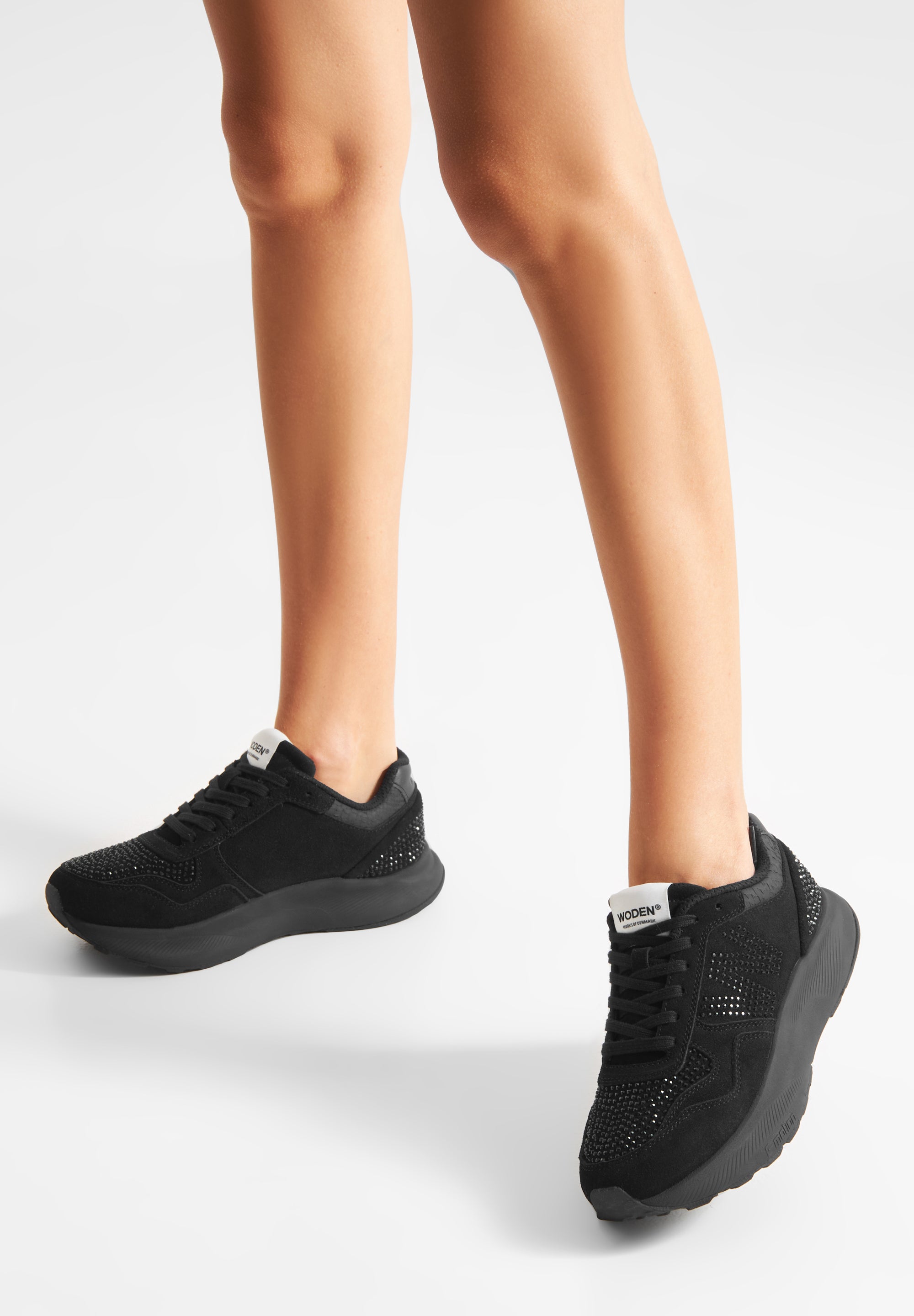 WODEN Mathilde Crystal Sneakers 020 Black