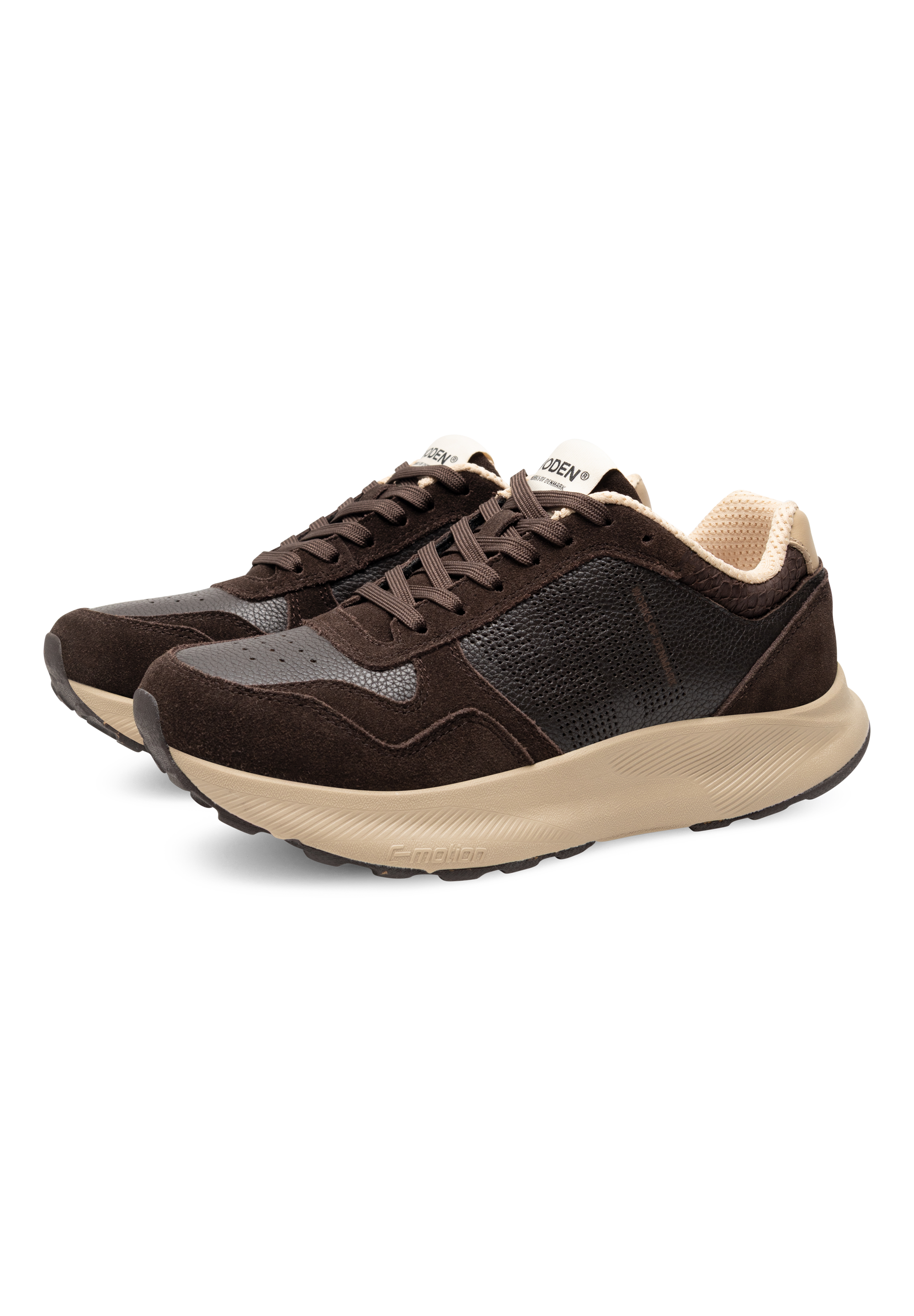 WODEN Mathilde Runner Leather Sneakers 063 Chocolate