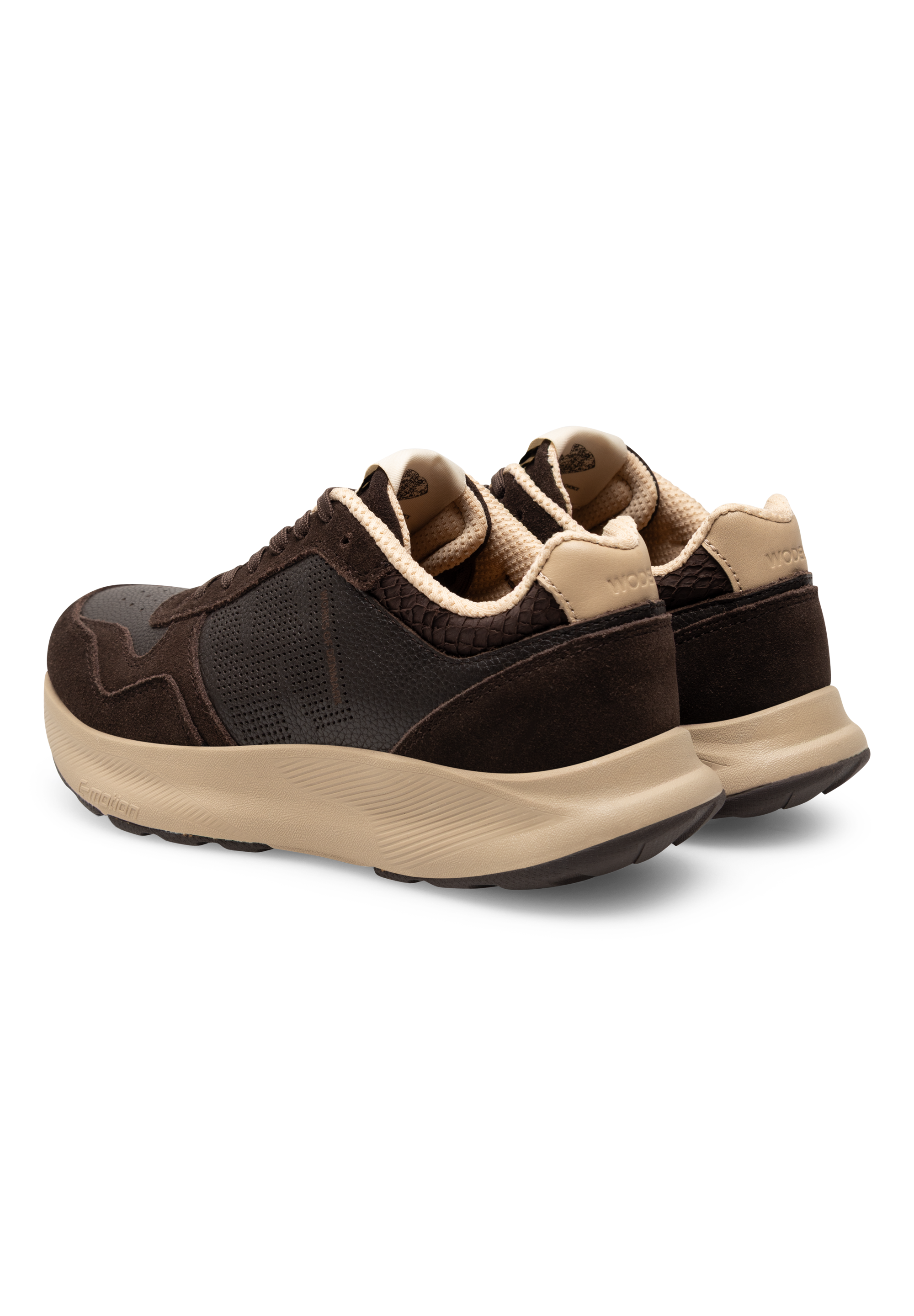 WODEN Mathilde Runner Leather Sneakers 063 Chocolate