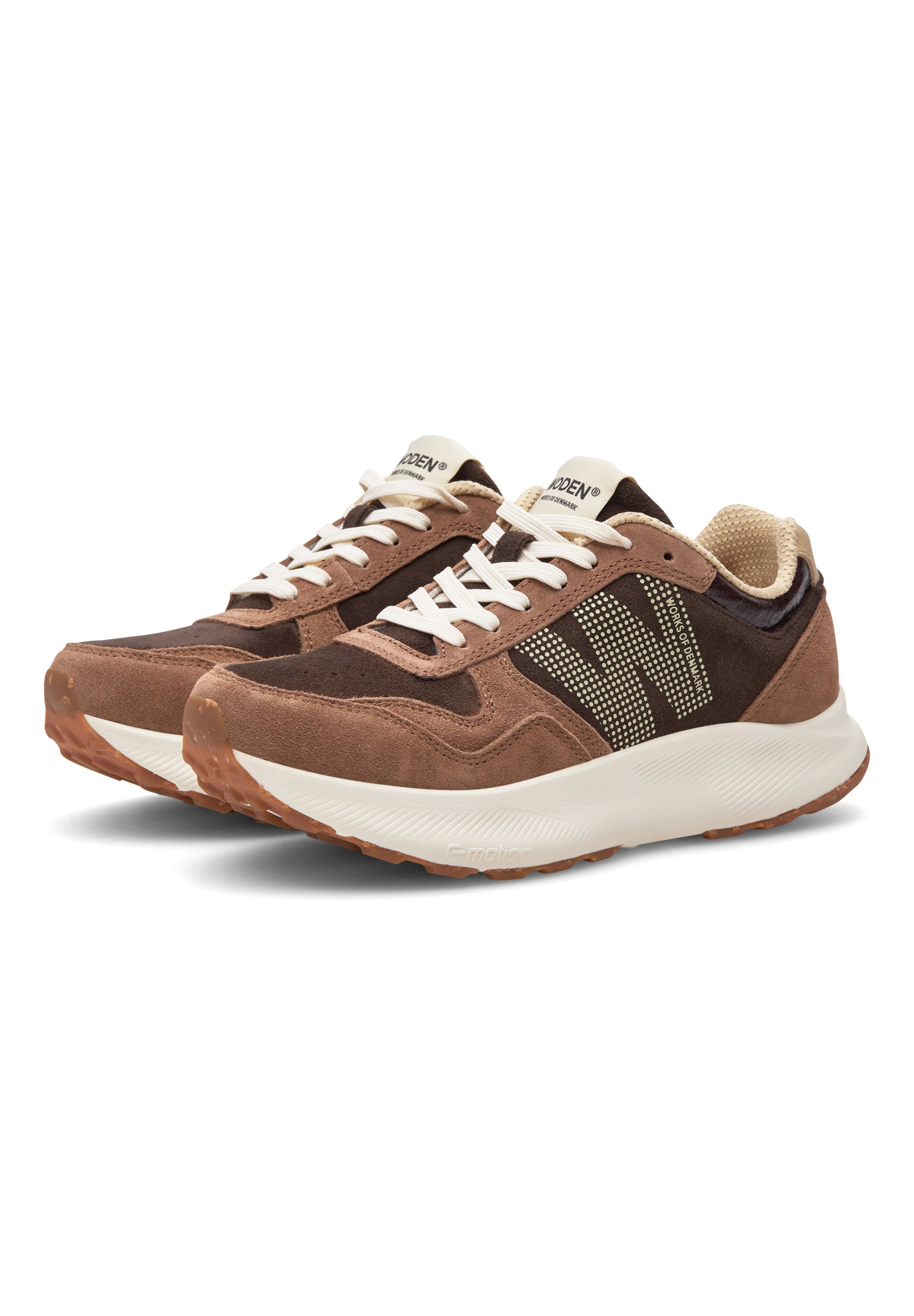 WODEN Mathilde Runner Suede Sneakers 550 Chocolate Multi