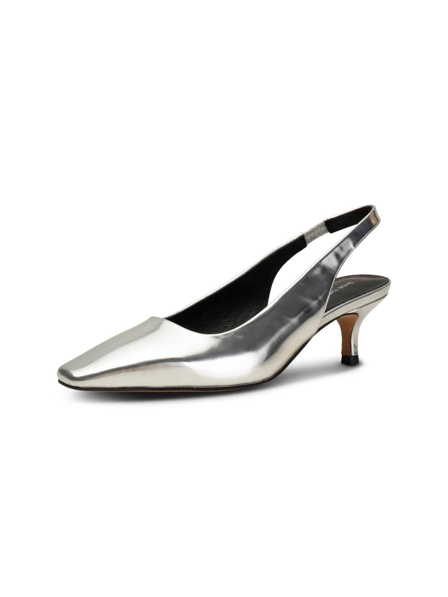 WODEN STB WOMENS Maxine Slingback Metallic Heels 039 Silver