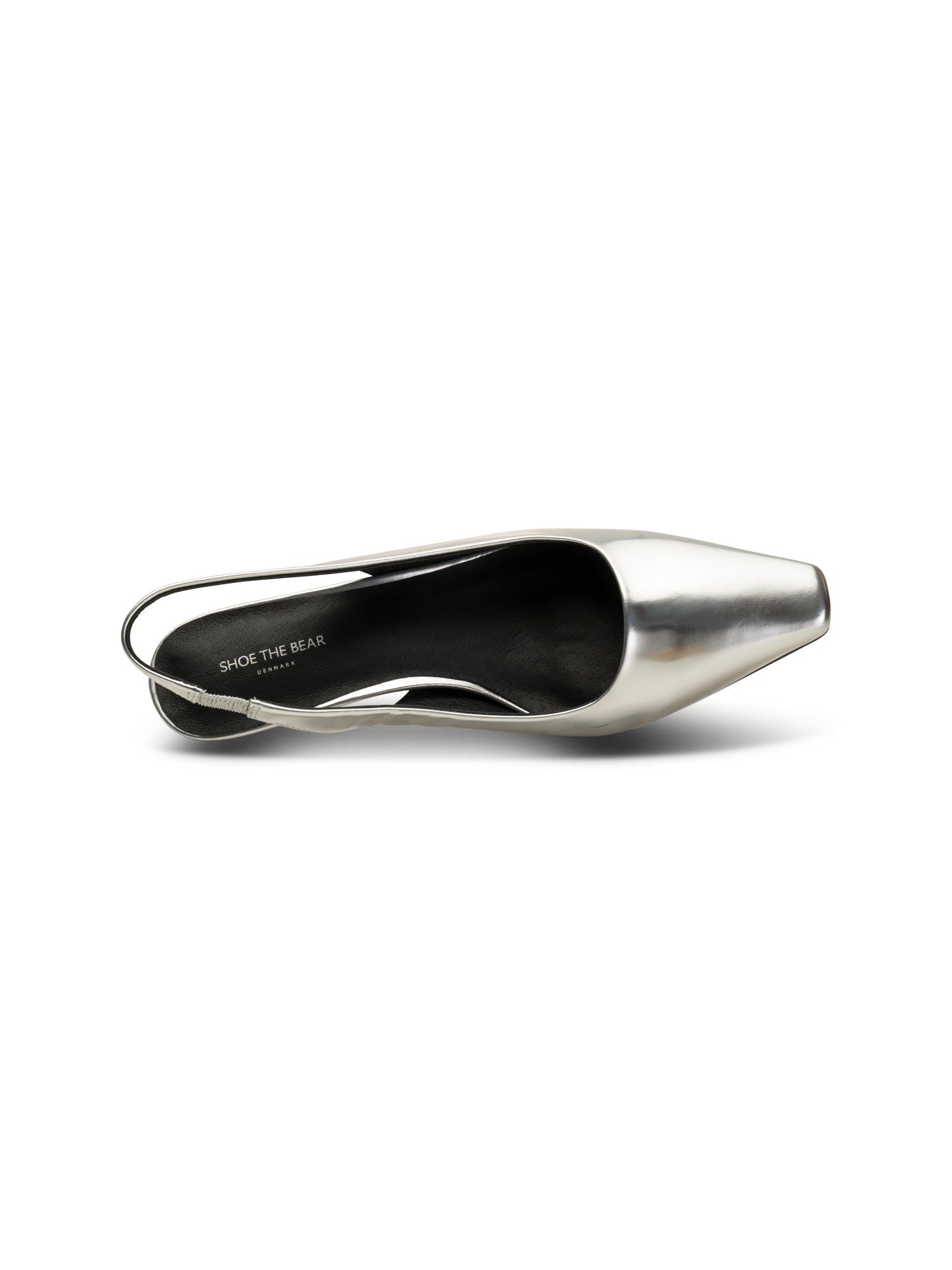 WODEN STB WOMENS Maxine Slingback Metallic Heels 039 Silver