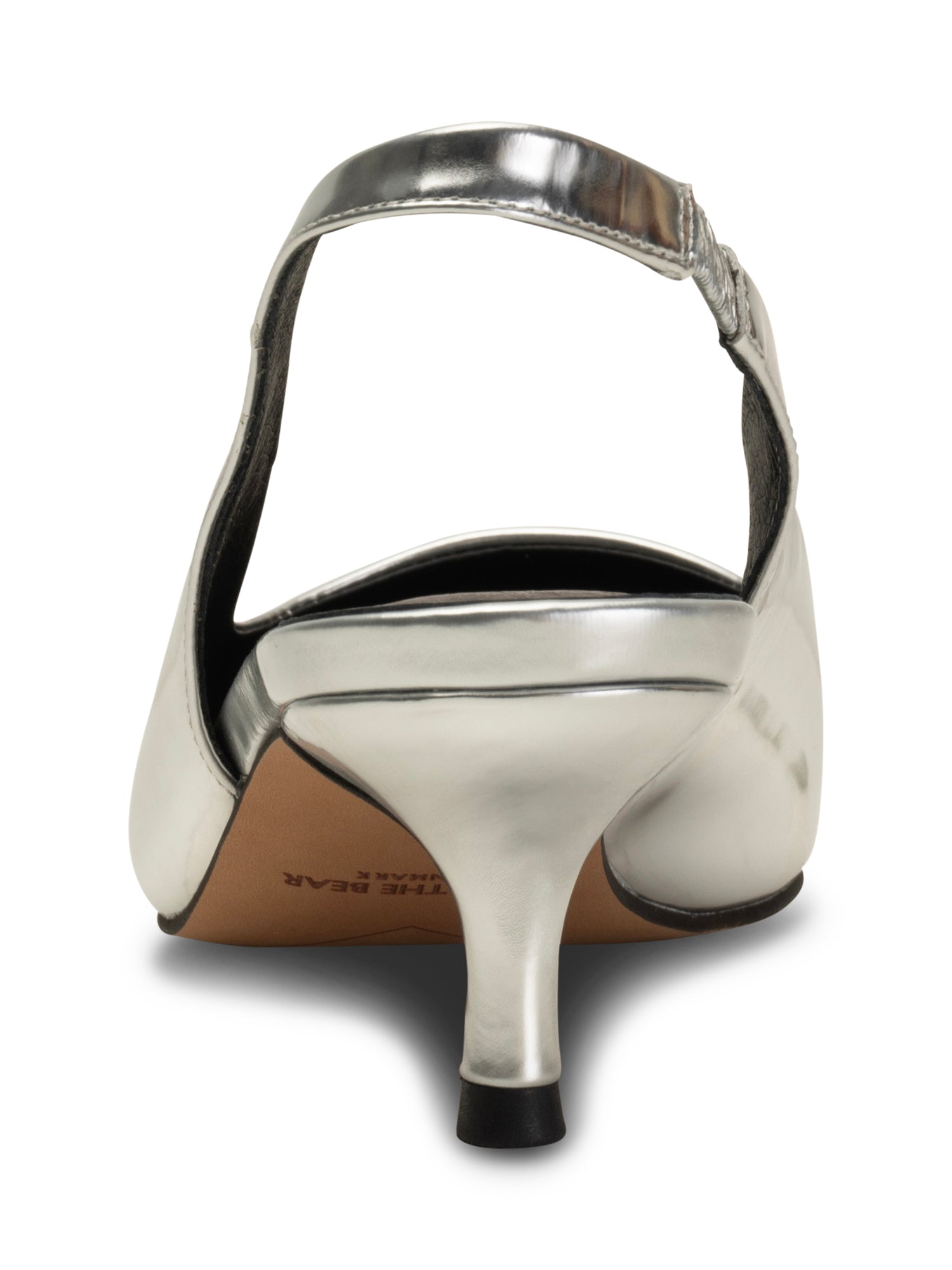 WODEN STB WOMENS Maxine Slingback Metallic Heels 039 Silver