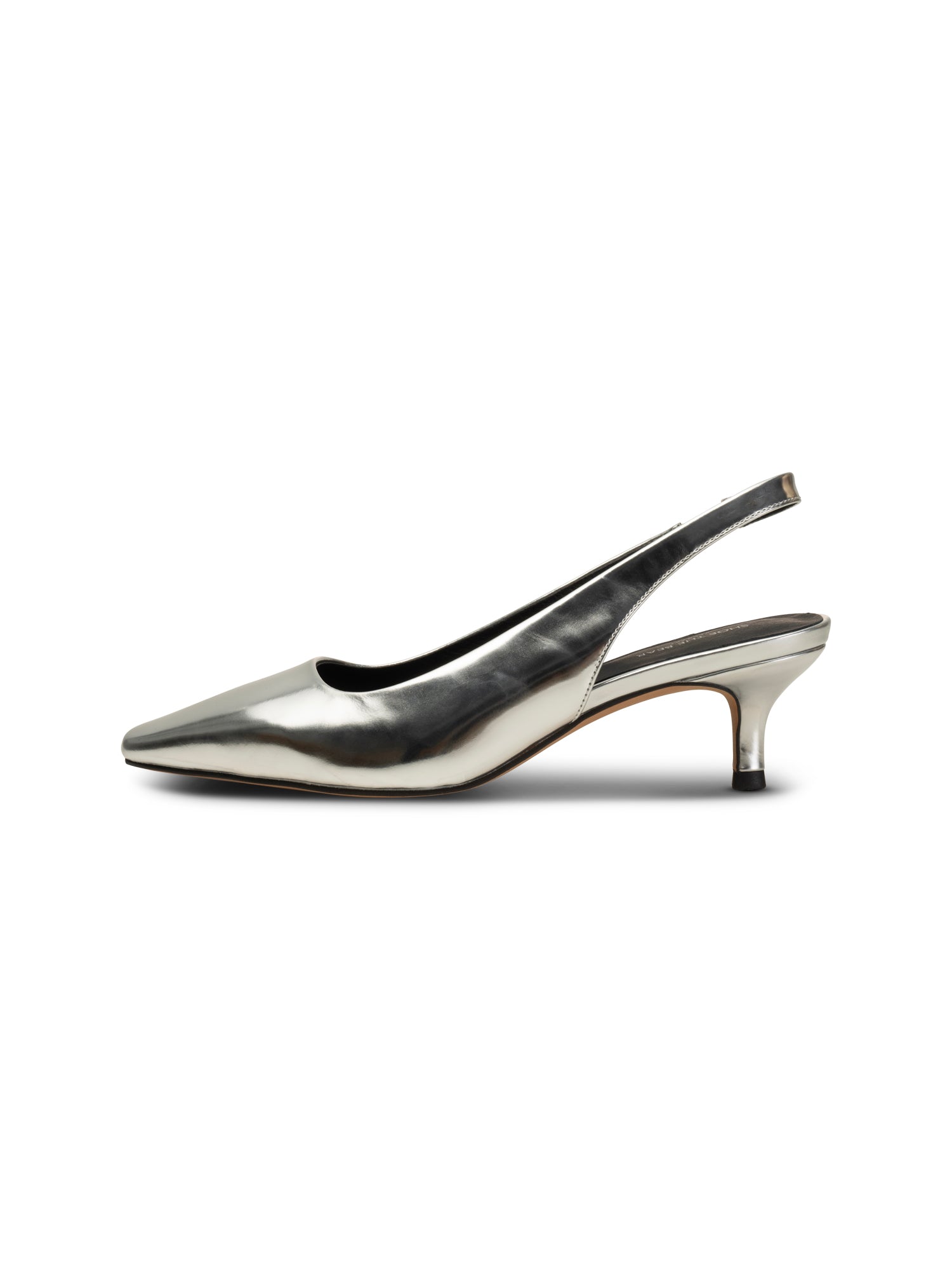 WODEN STB WOMENS Maxine Slingback Metallic Heels 039 Silver