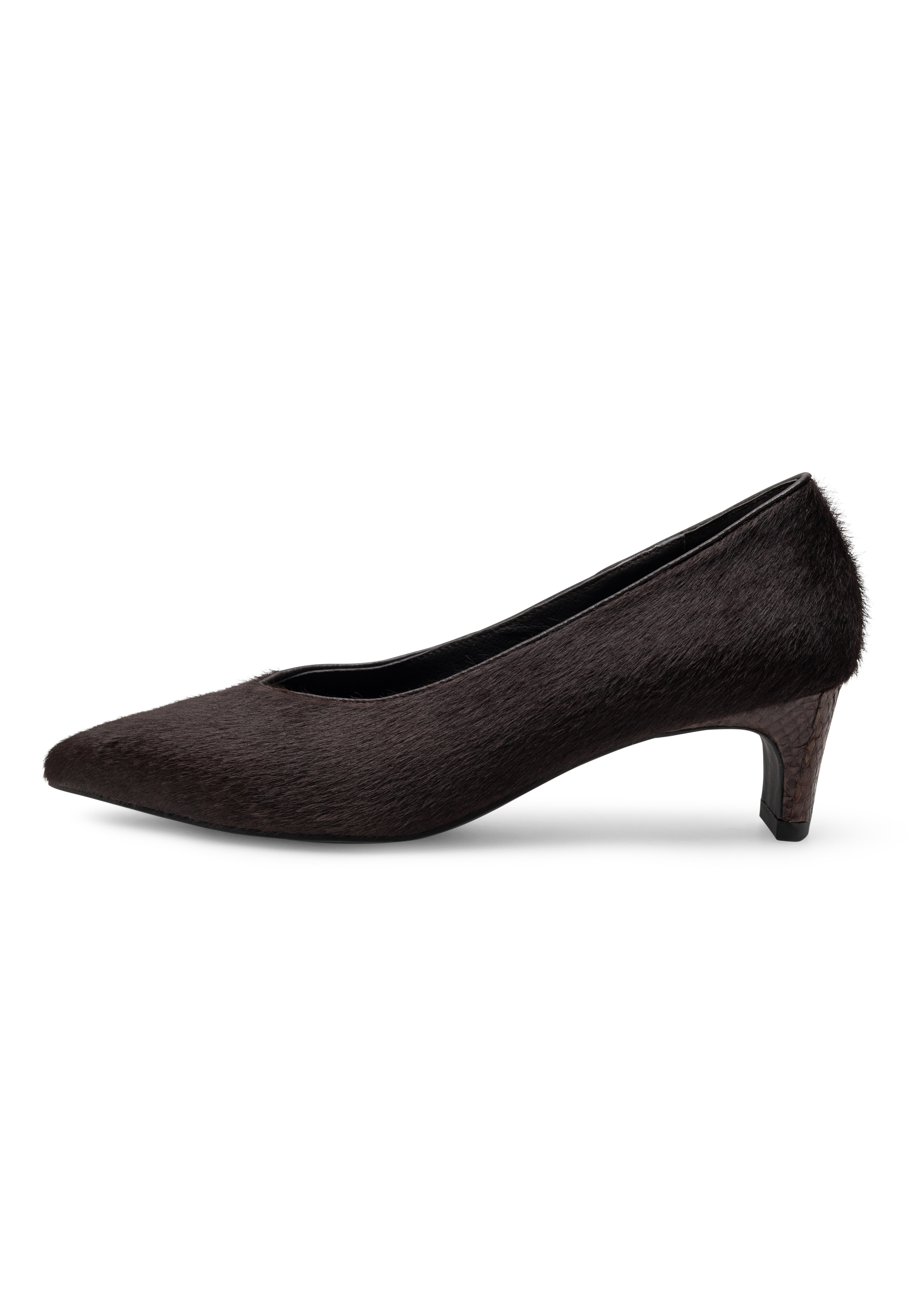 WODEN STB WOMENS Mie Cowhair Heels 063 Chocolate