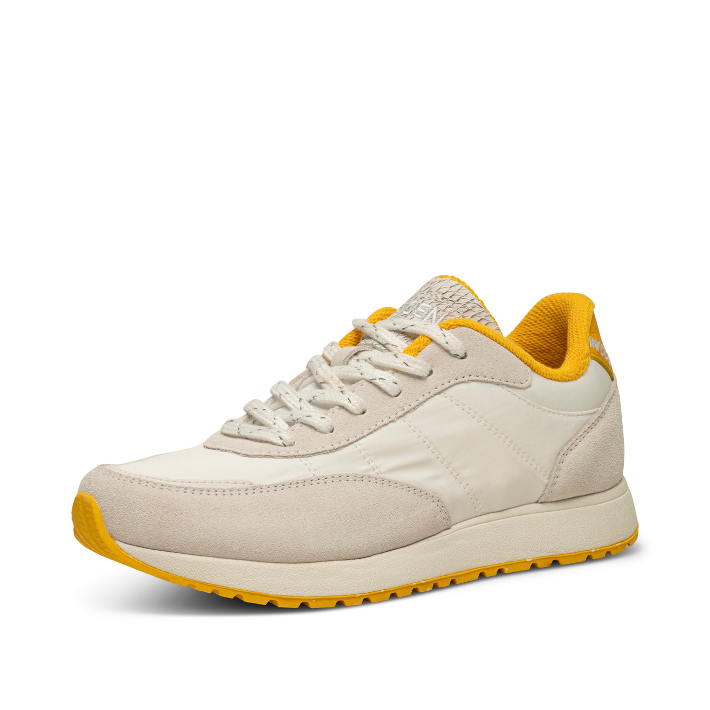 WODEN Nellie Vintage Sneakers 178 Blanc De Blanc/Old Gold