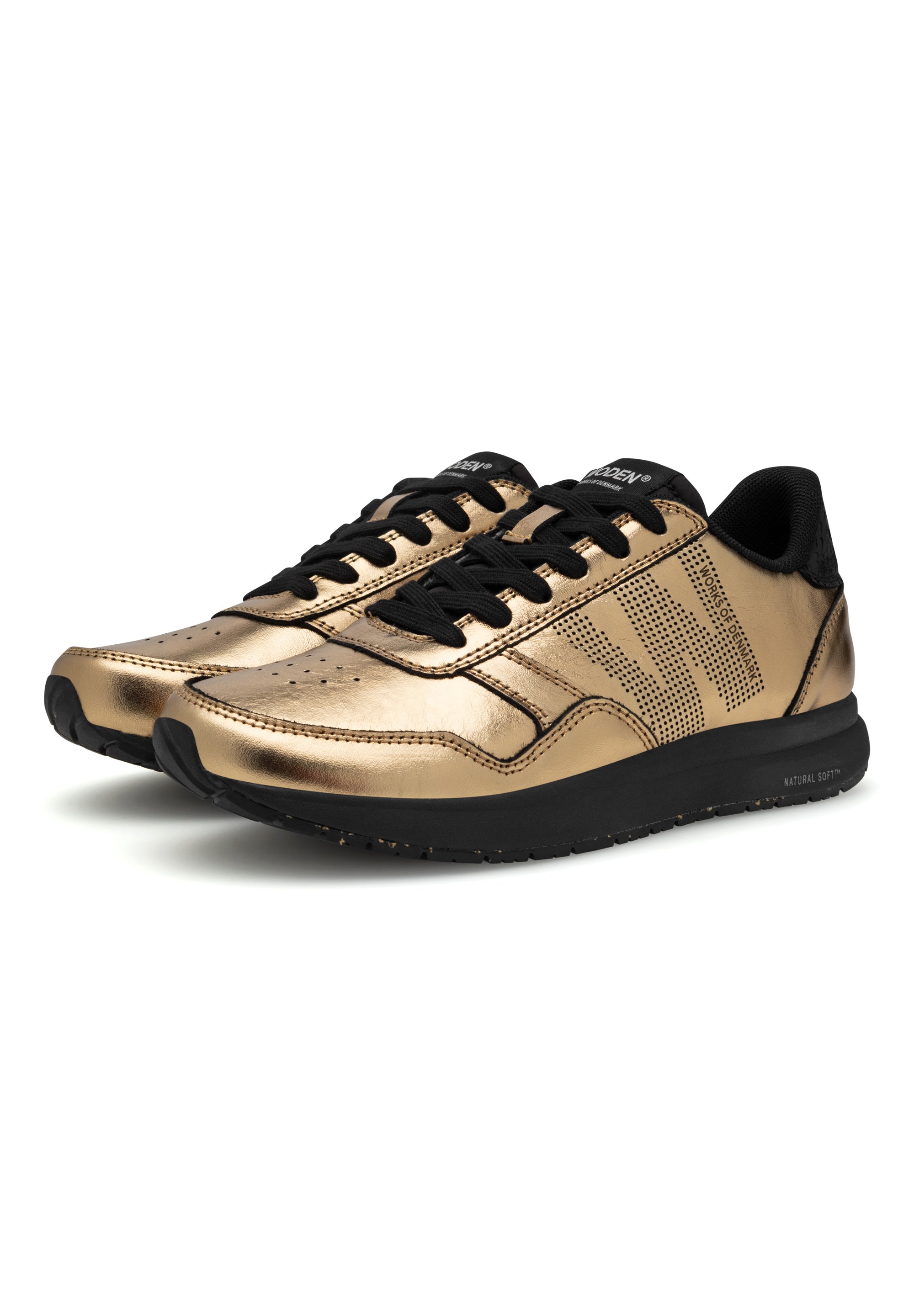 WODEN Nicoline Metallic Sneakers 289 Dark Gold