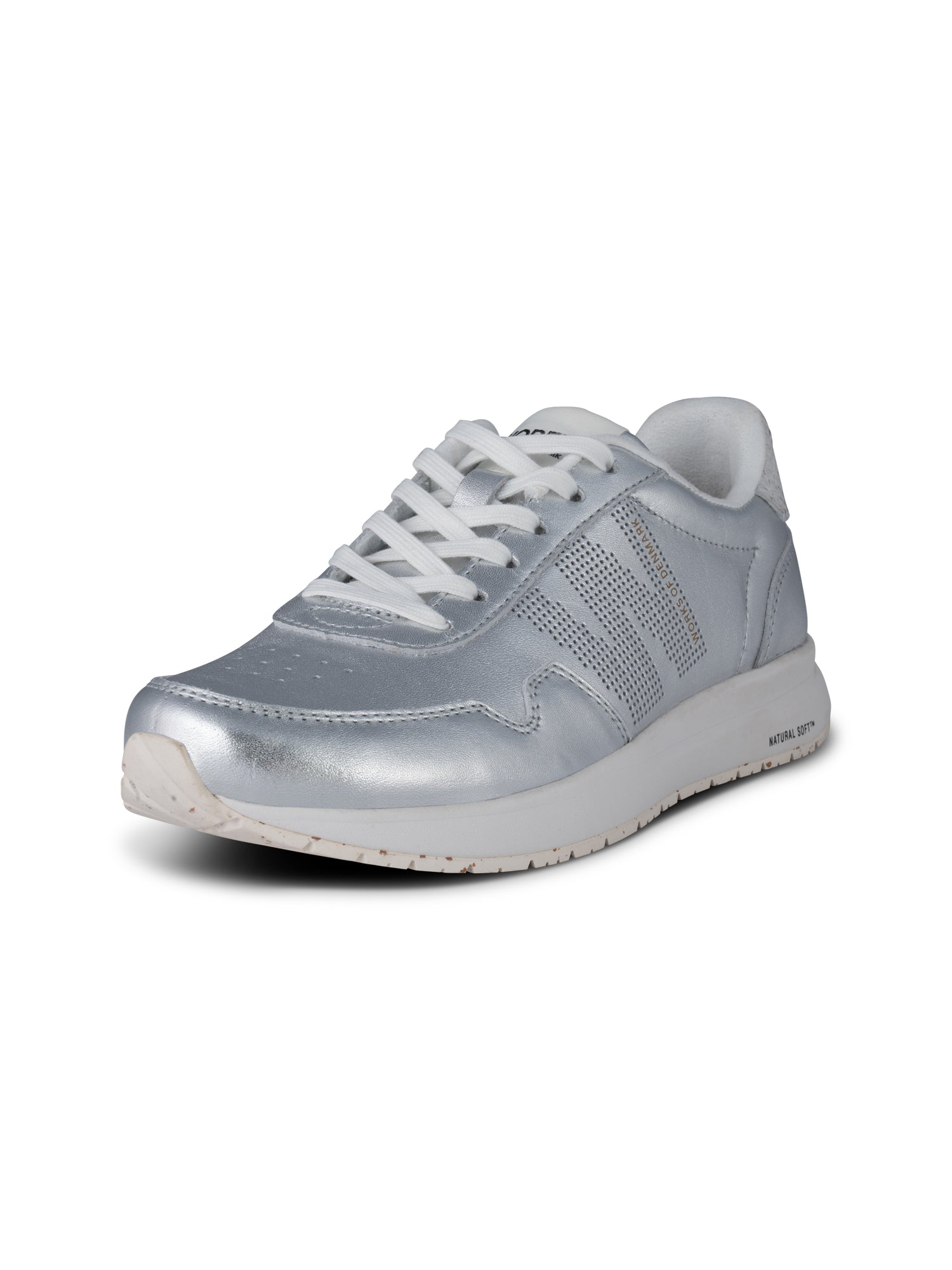 WODEN Nora Natural Soft Metallic Sneakers 039 Silver