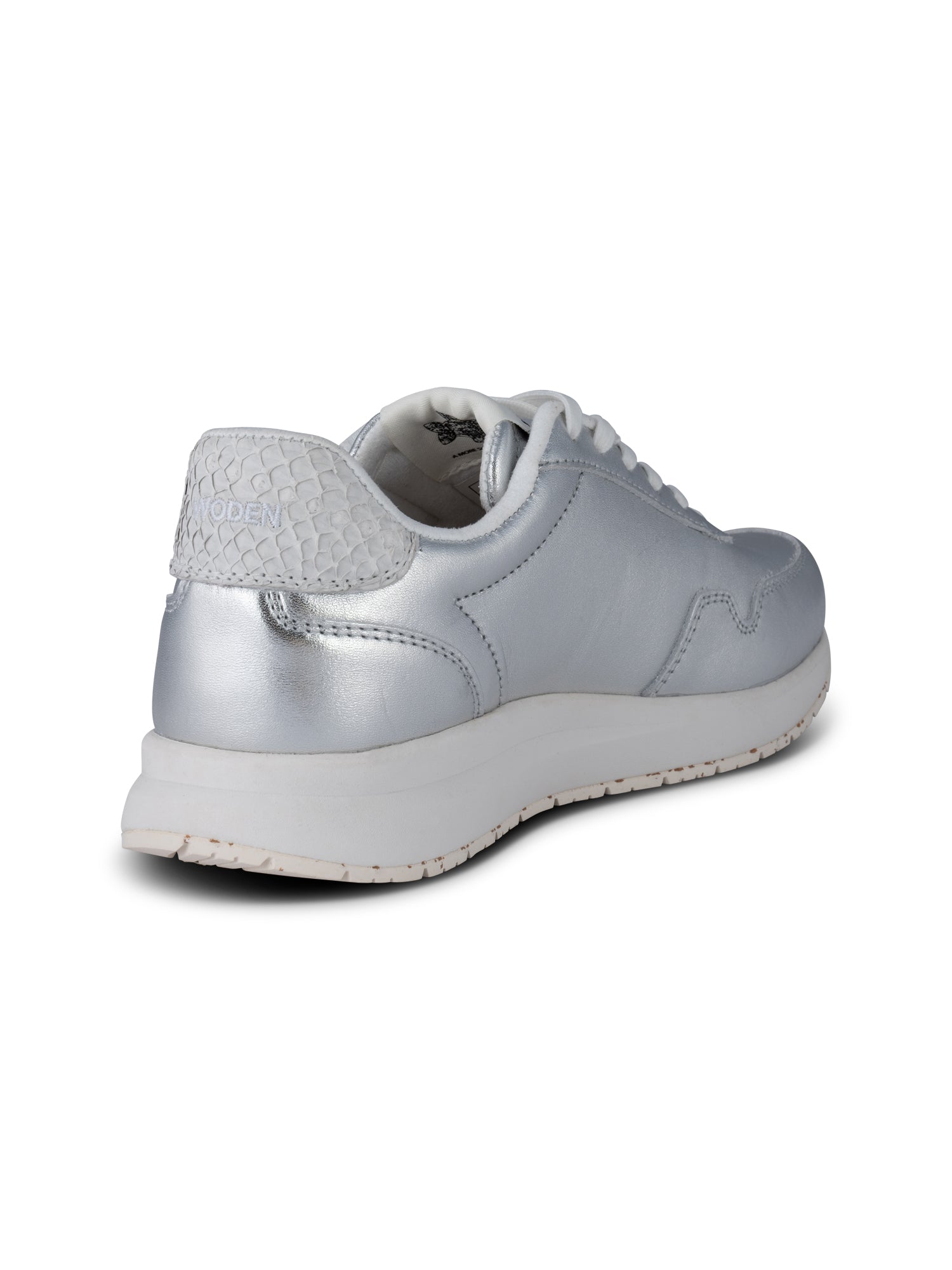WODEN Nora Natural Soft Metallic Sneakers 039 Silver