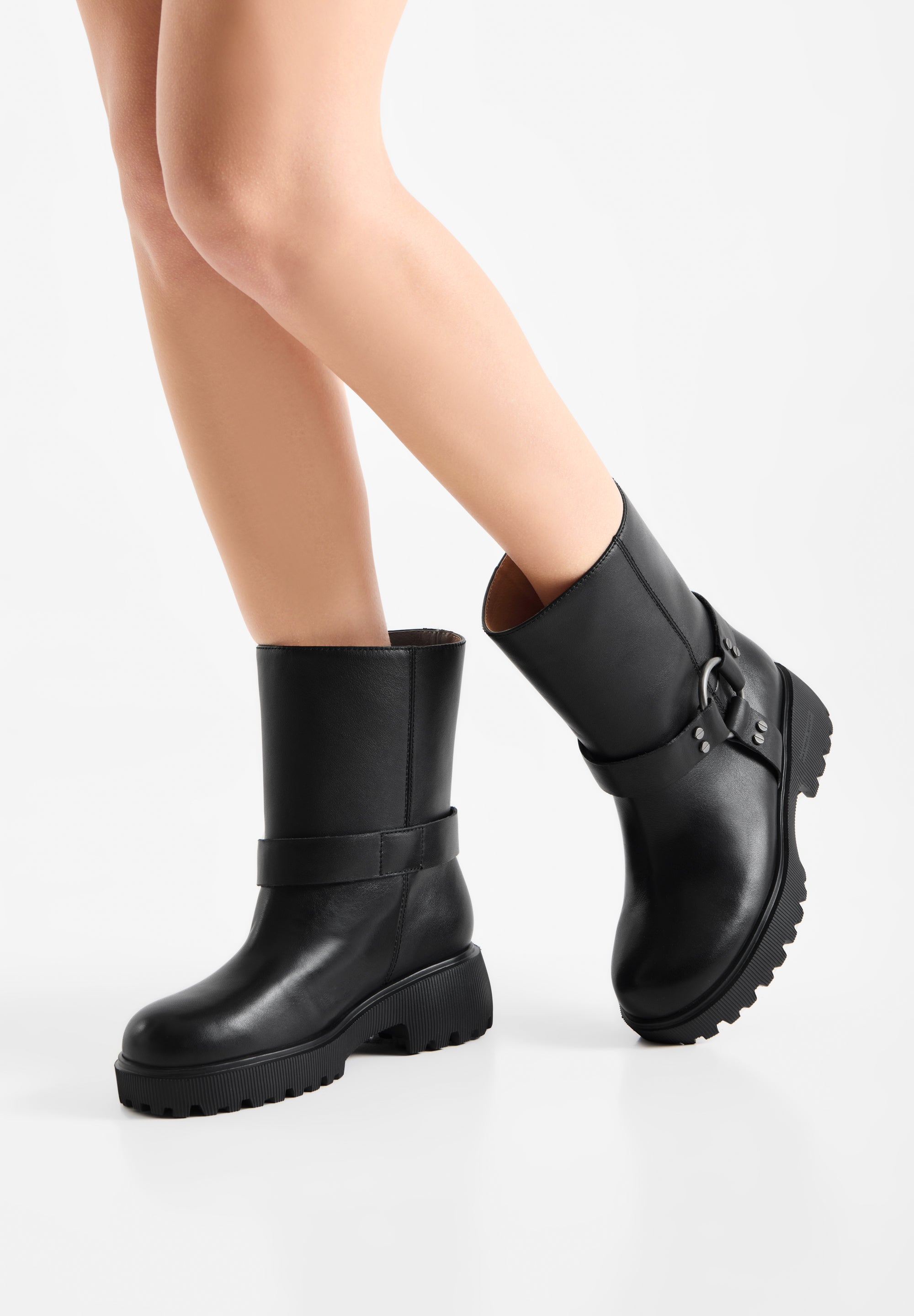 WODEN STB WOMENS Posey Biker Boots 020 Black