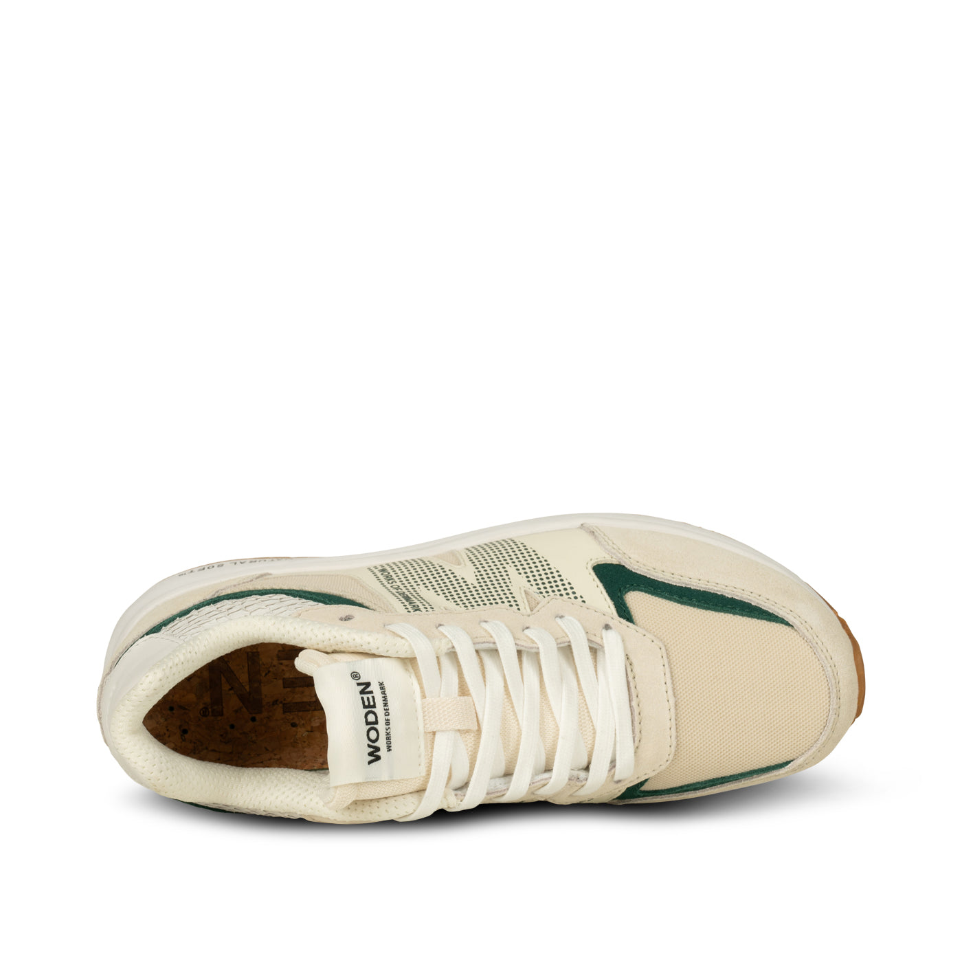 WODEN Rigmor Sneakers 199 Blanc de Blanc/Deep Forest