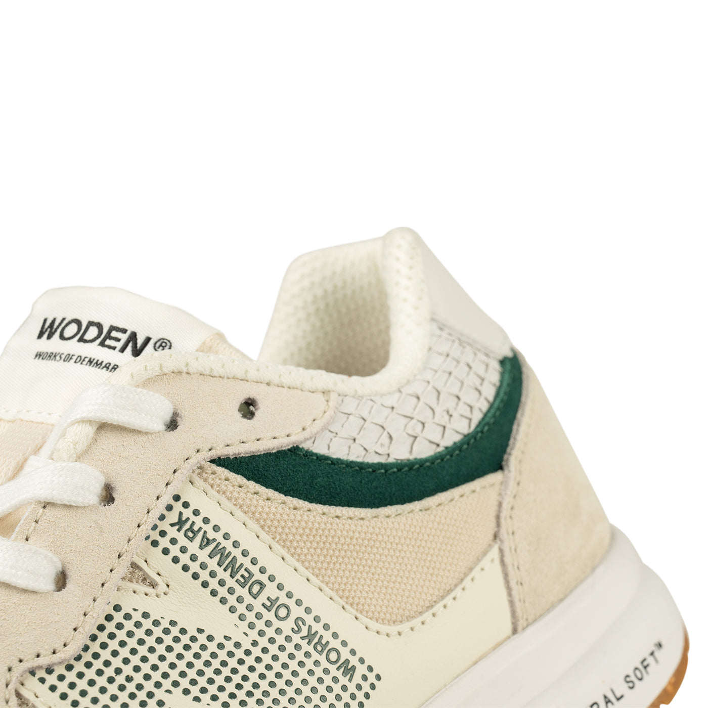 WODEN Rigmor Sneakers 199 Blanc de Blanc/Deep Forest