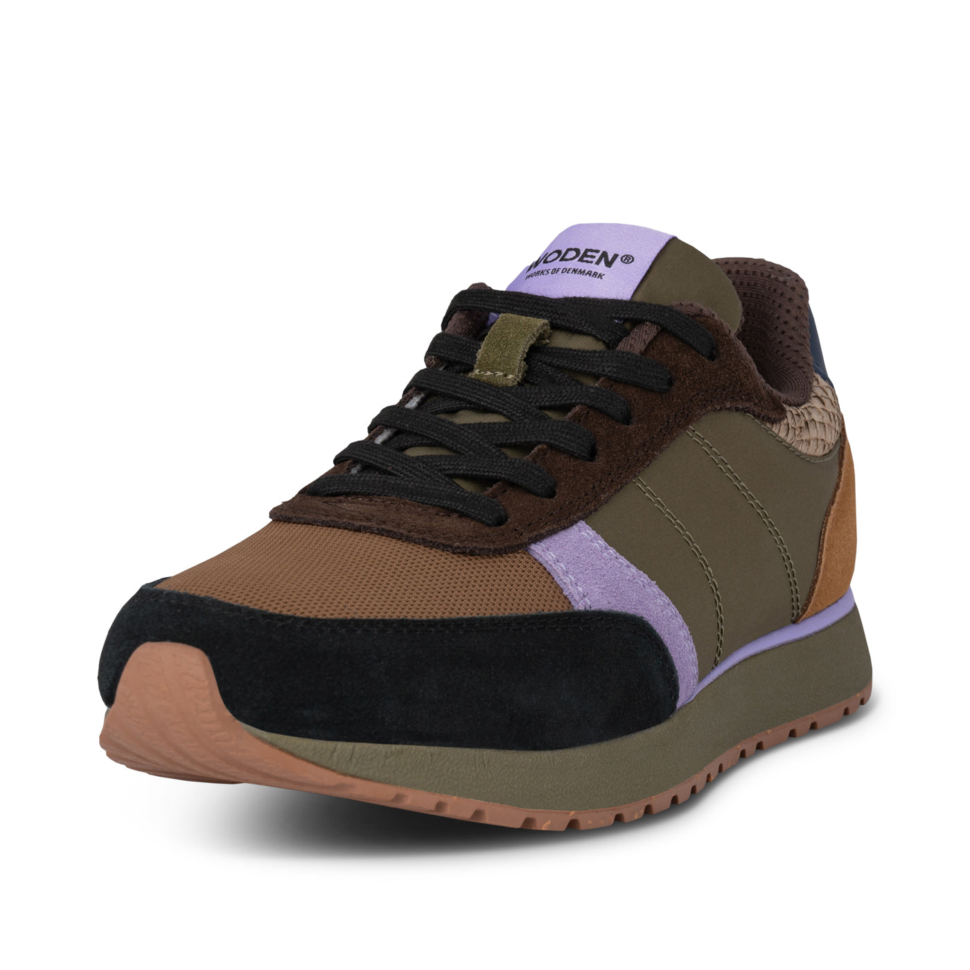 WODEN Ronja Sneakers 214 Dark Olive/Orchid