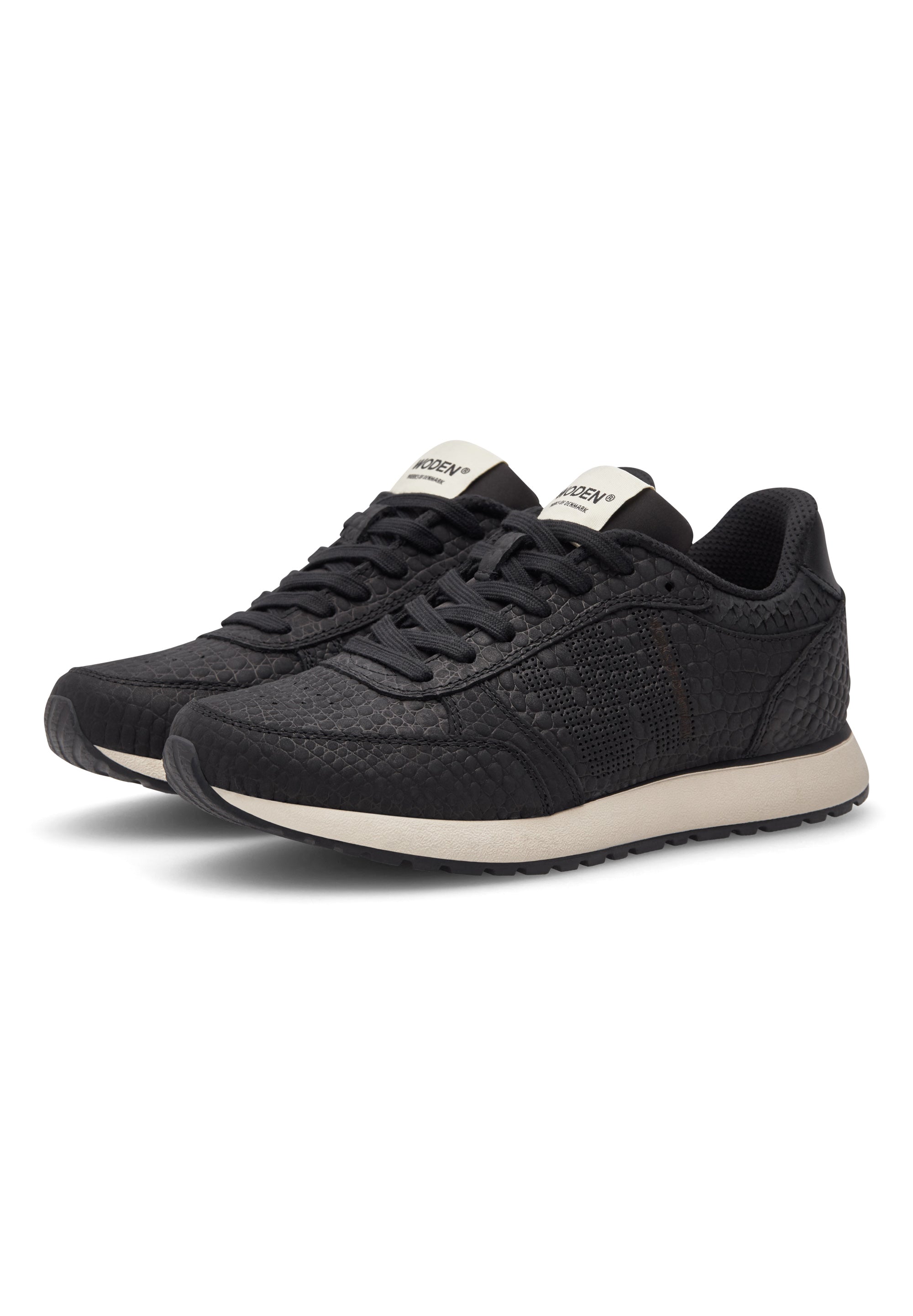 WODEN Ronja Croco Sneakers 020 Black