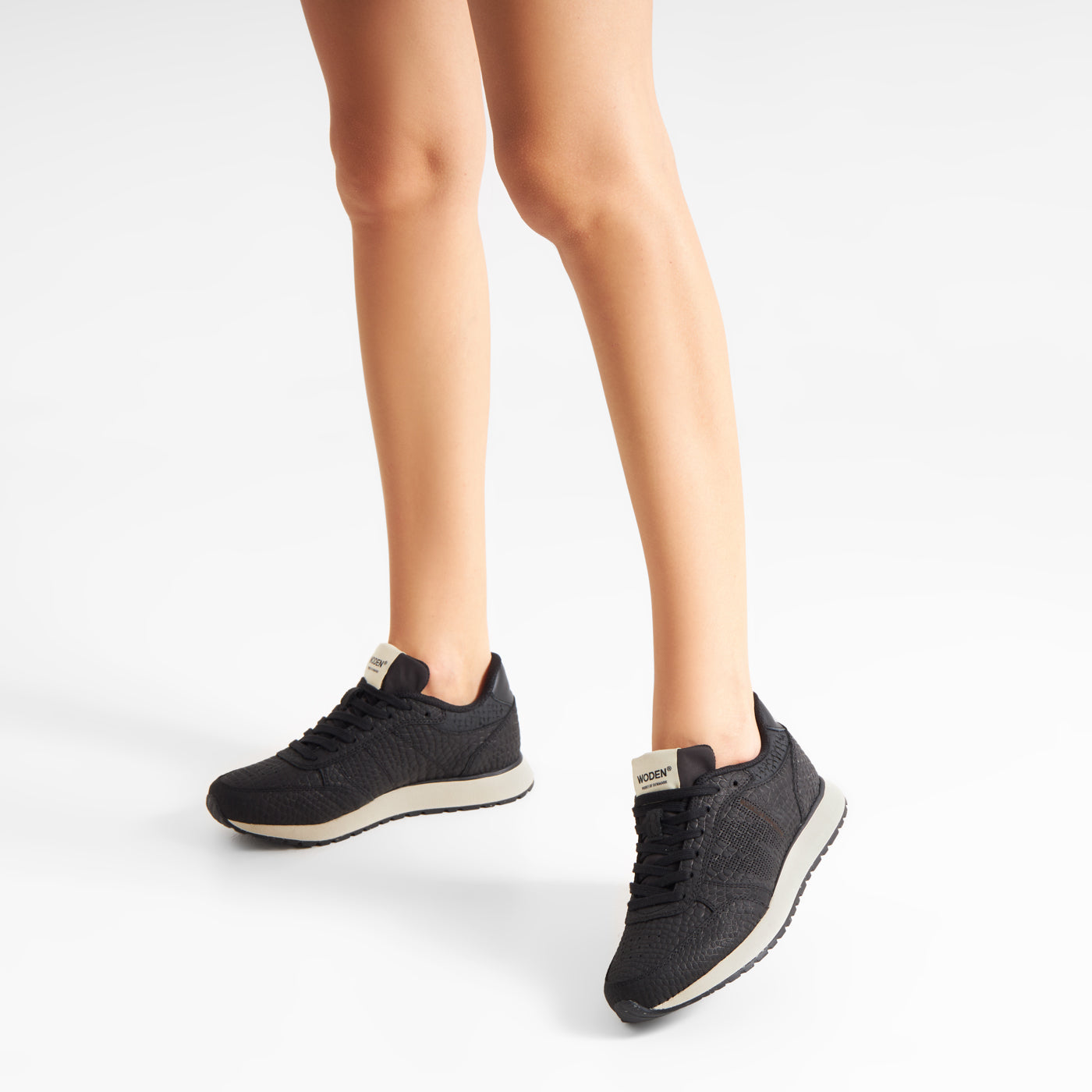 WODEN Ronja Croco Sneakers 020 Black