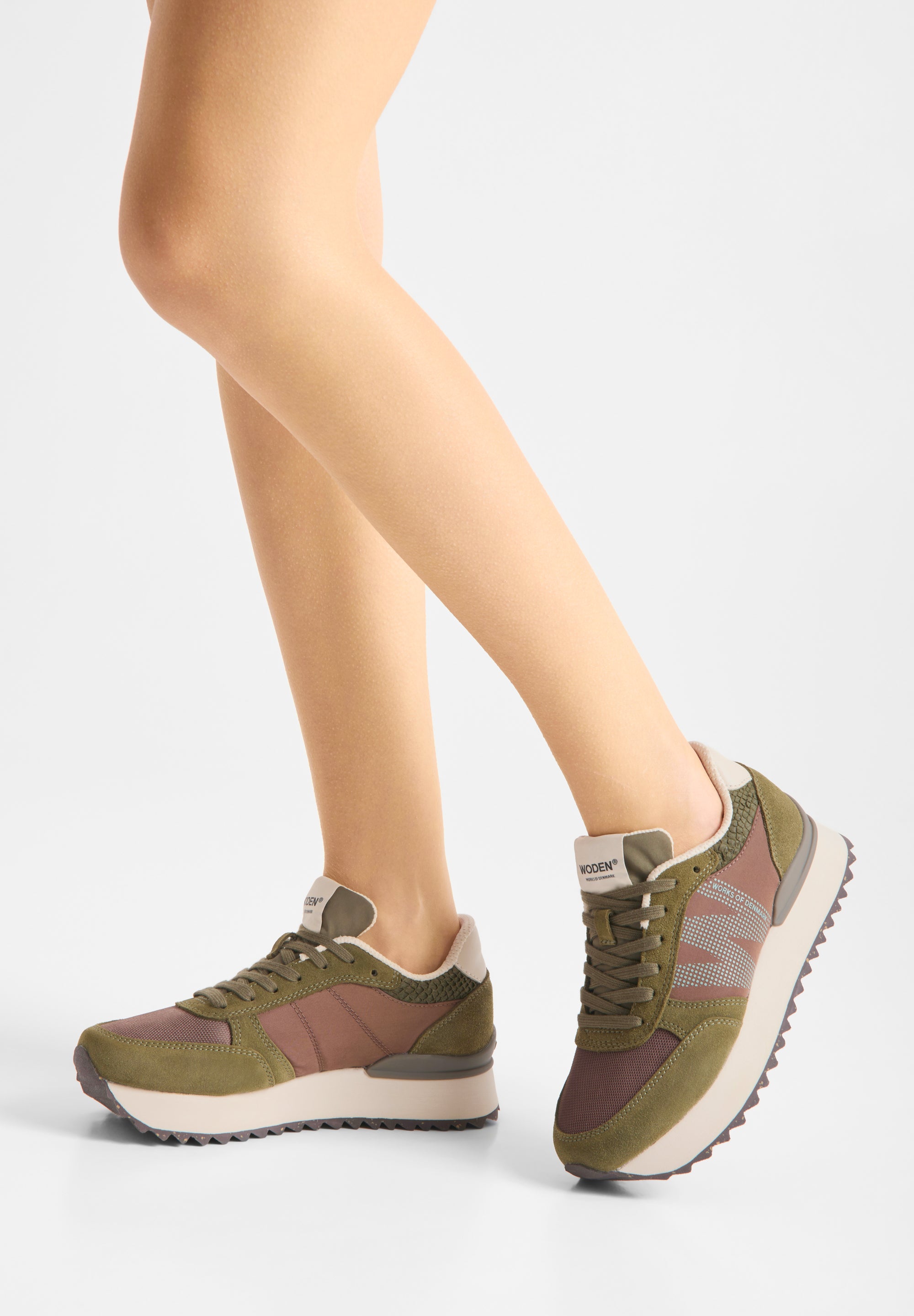 WODEN Ronja Plateau Plateau 254 Dark Olive Multi