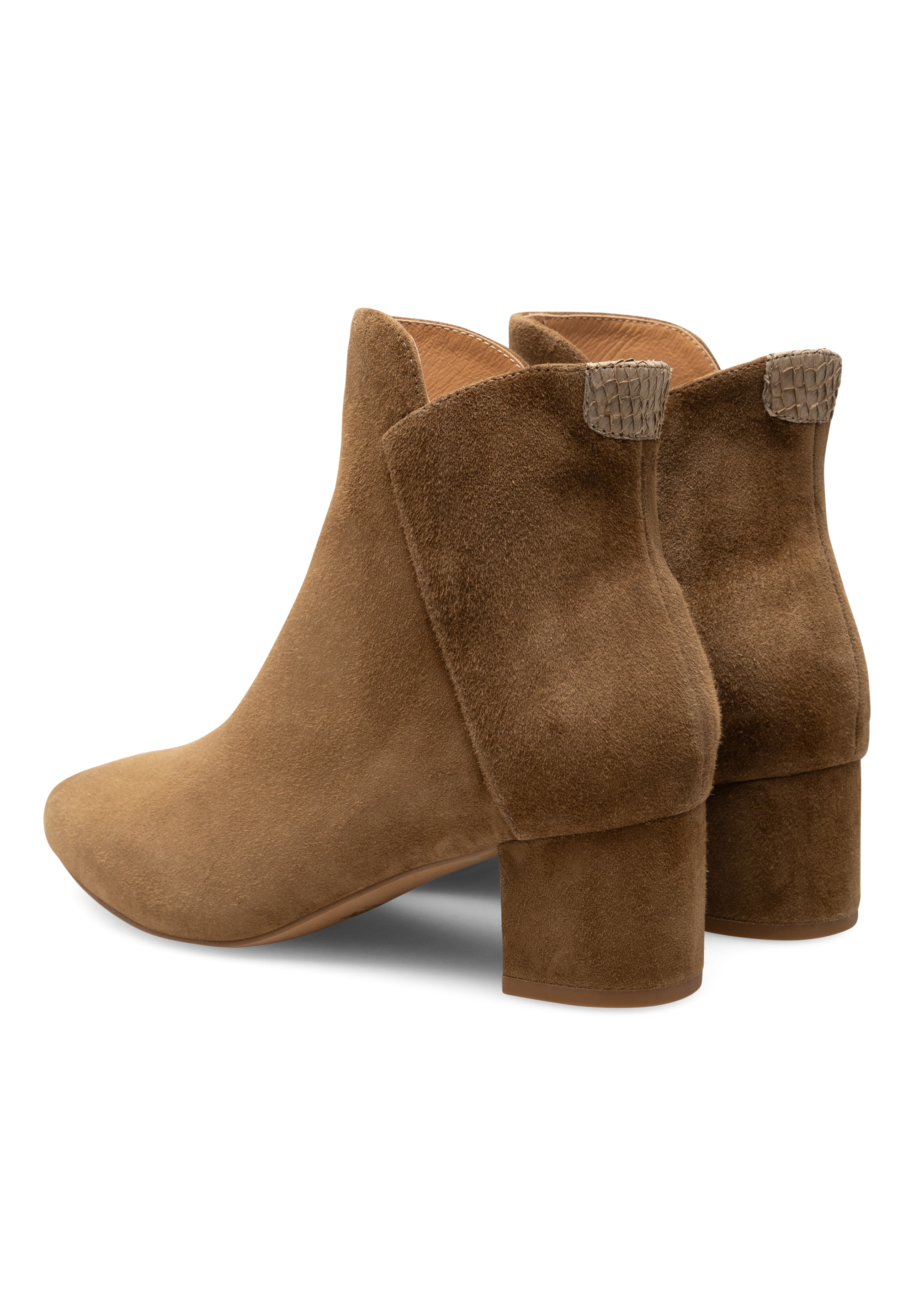 WODEN Saga Block Heeled Boots 703 Khaki
