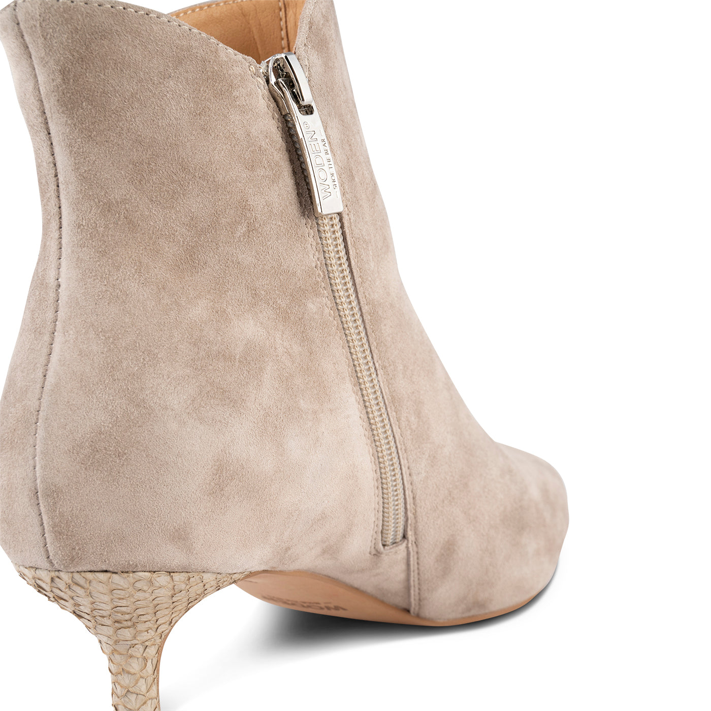 WODEN STB WOMENS Saga Zip S Heels 065 Taupe