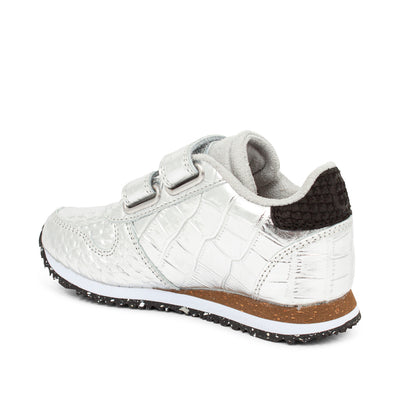 WODEN KIDS Sandra Croco Shiny Sneakers 039 Silver