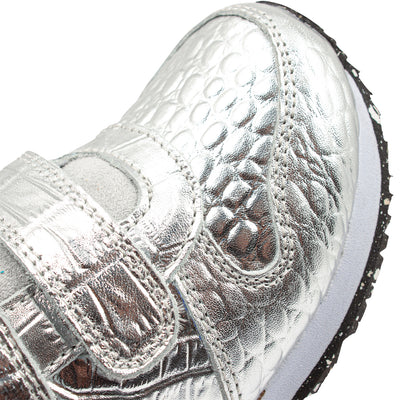 WODEN KIDS Sandra Croco Shiny Sneakers 039 Silver