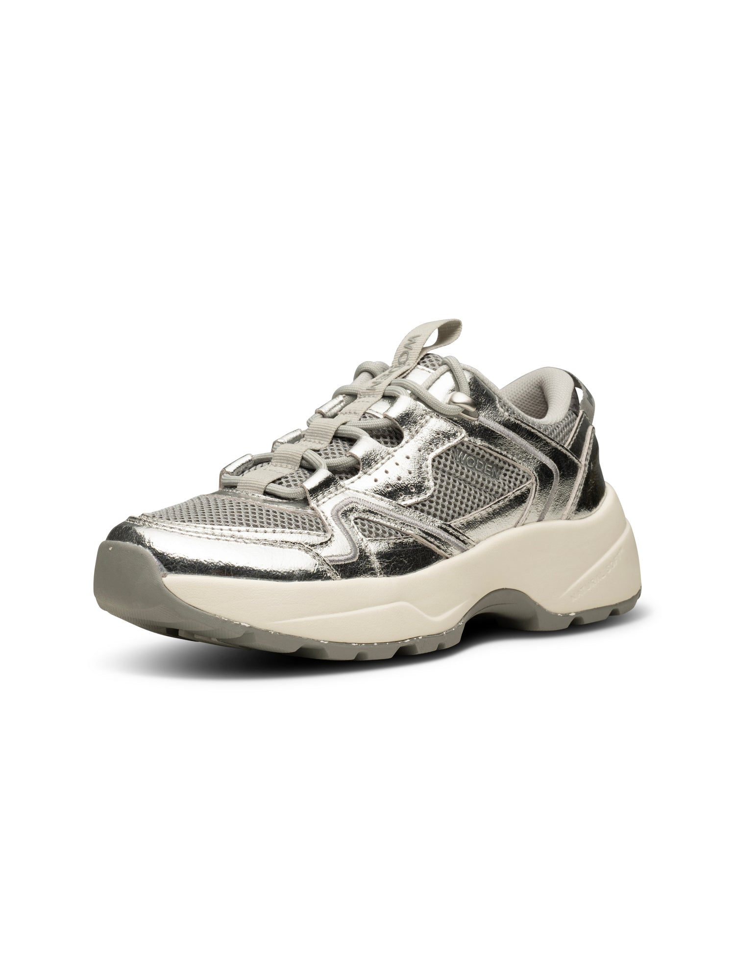 WODEN Sif Metallic Sneakers 040 Autumn Grey