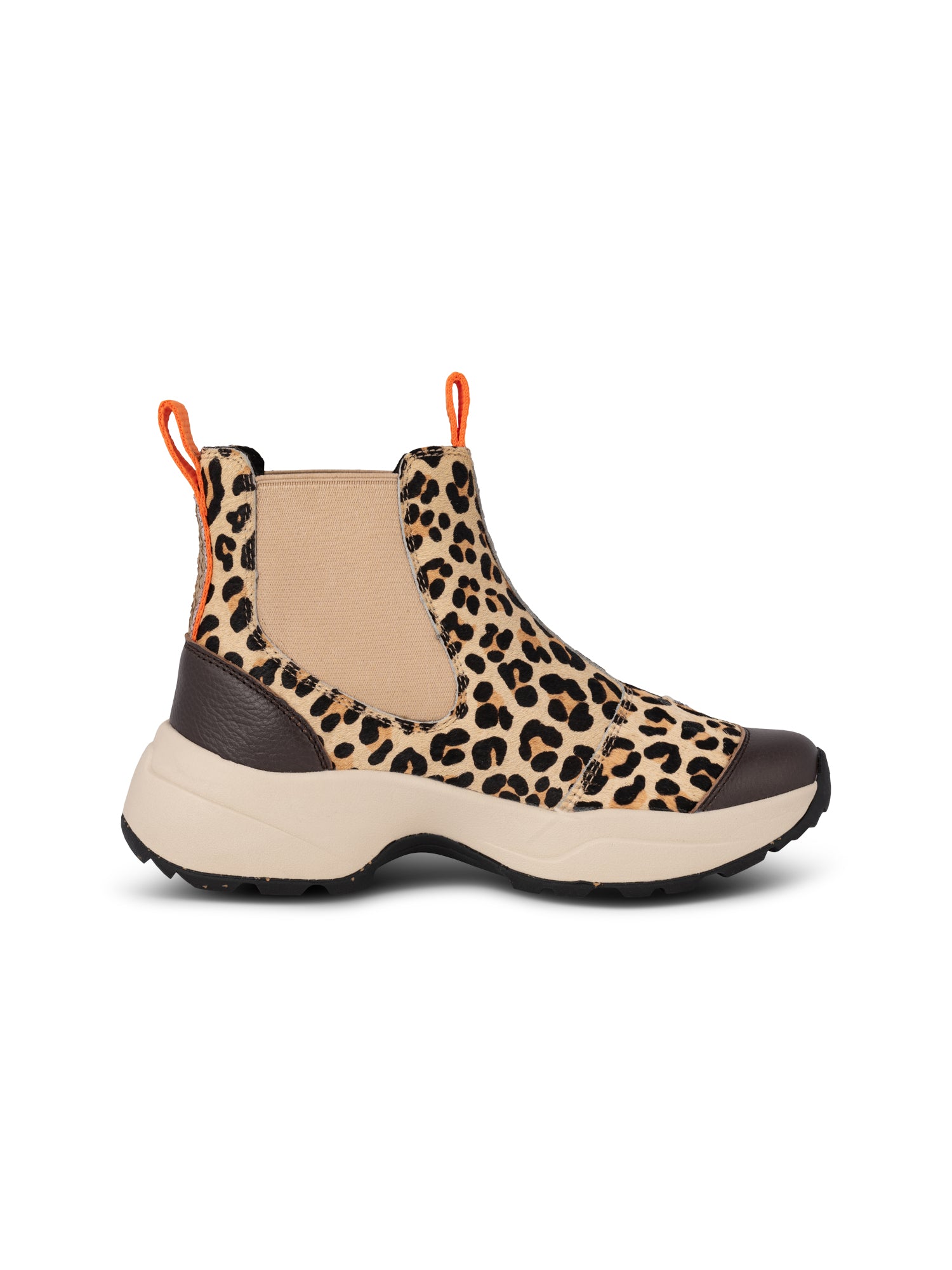 WODEN Silje Cowhair Boots 215 Coffee Cream/Leopard