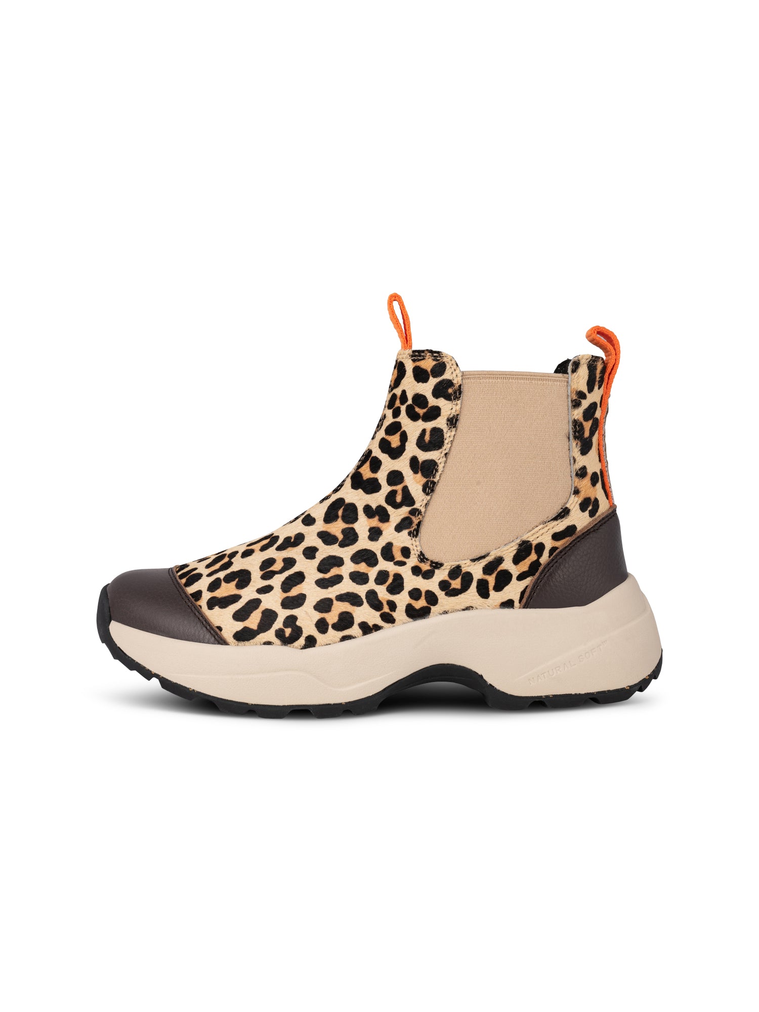 WODEN Silje Cowhair Boots 215 Coffee Cream/Leopard