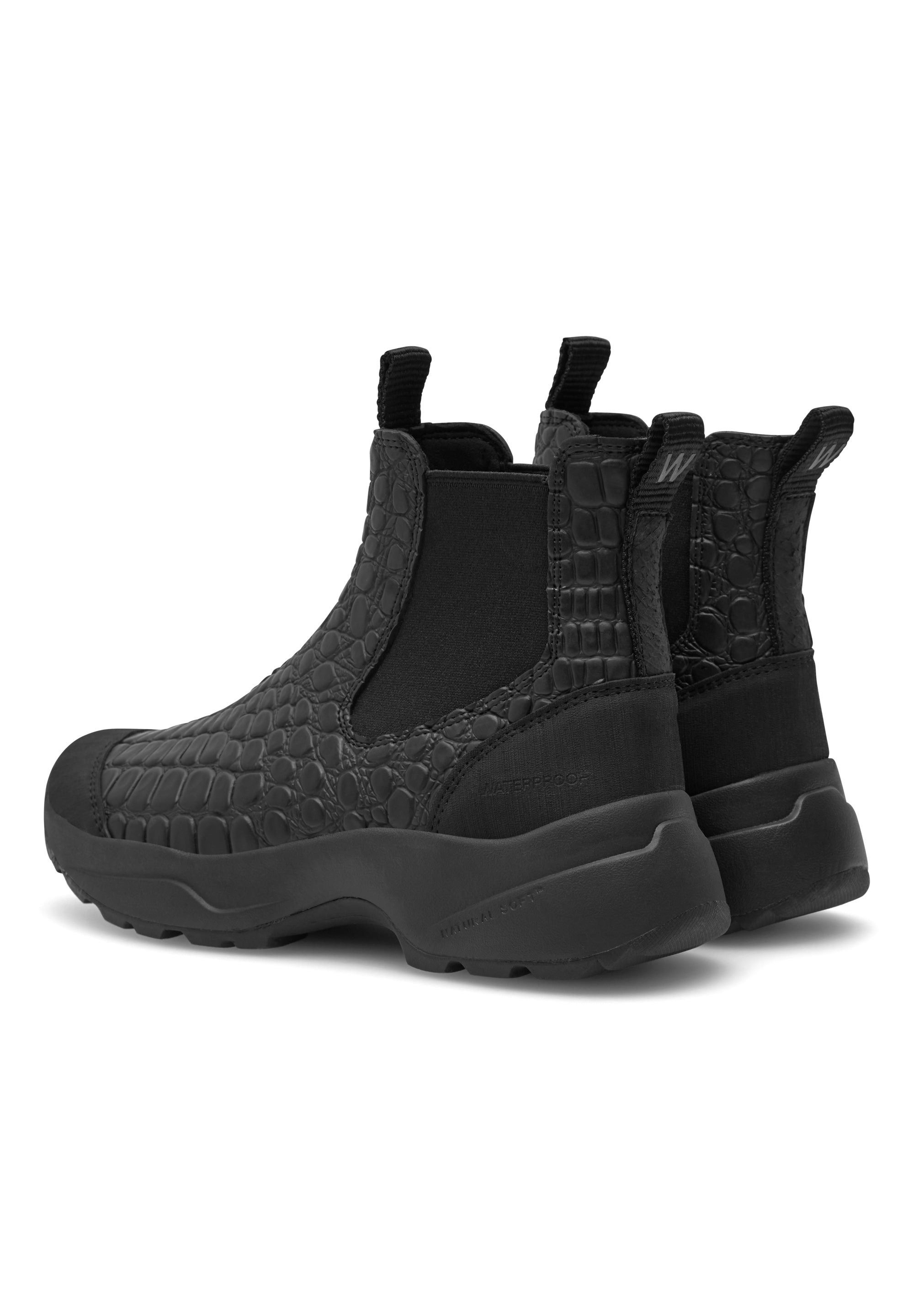 WODEN Siri Croco Waterproof Rubber Boots 020 Black