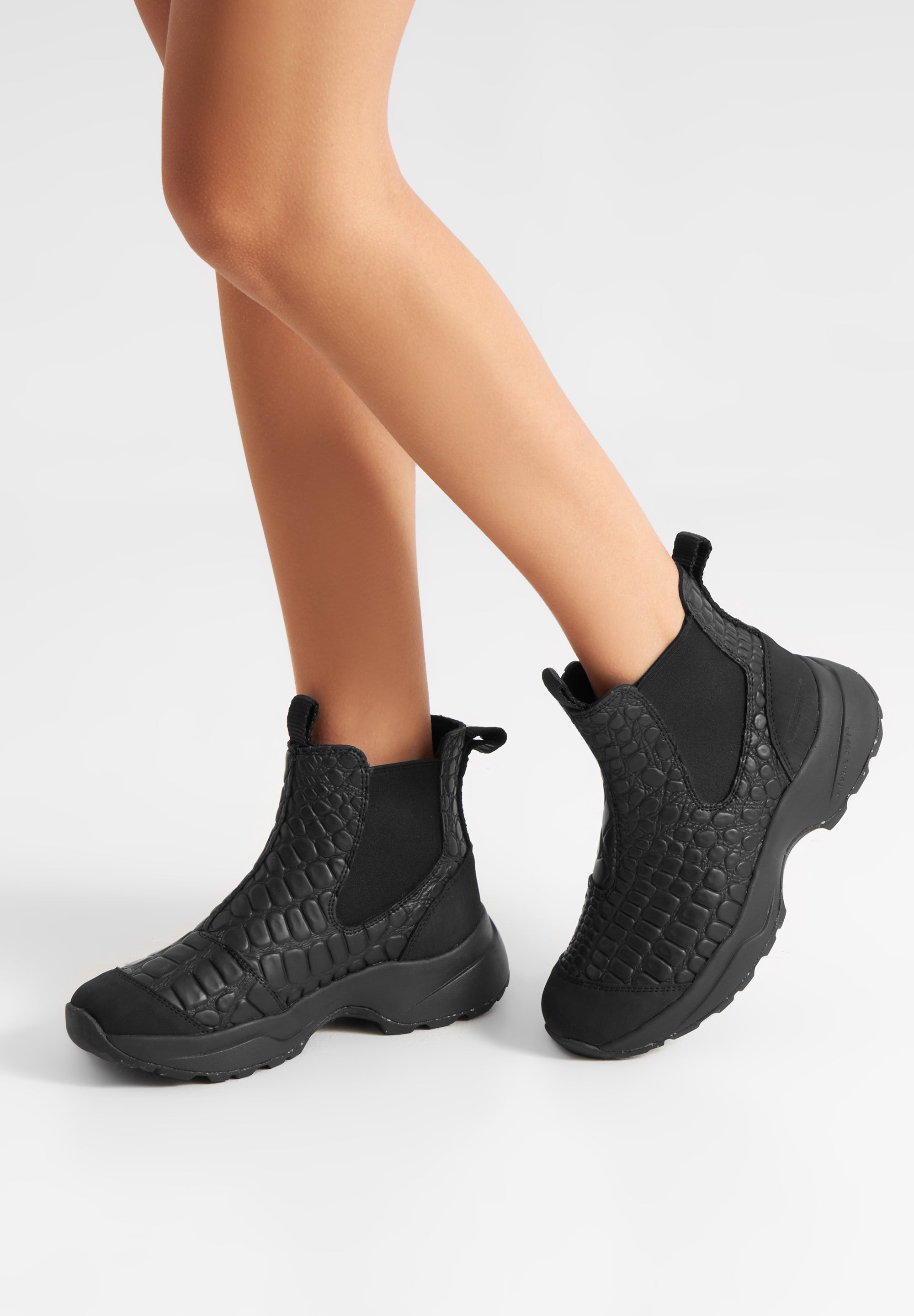 WODEN Siri Croco Waterproof Rubber Boots 020 Black
