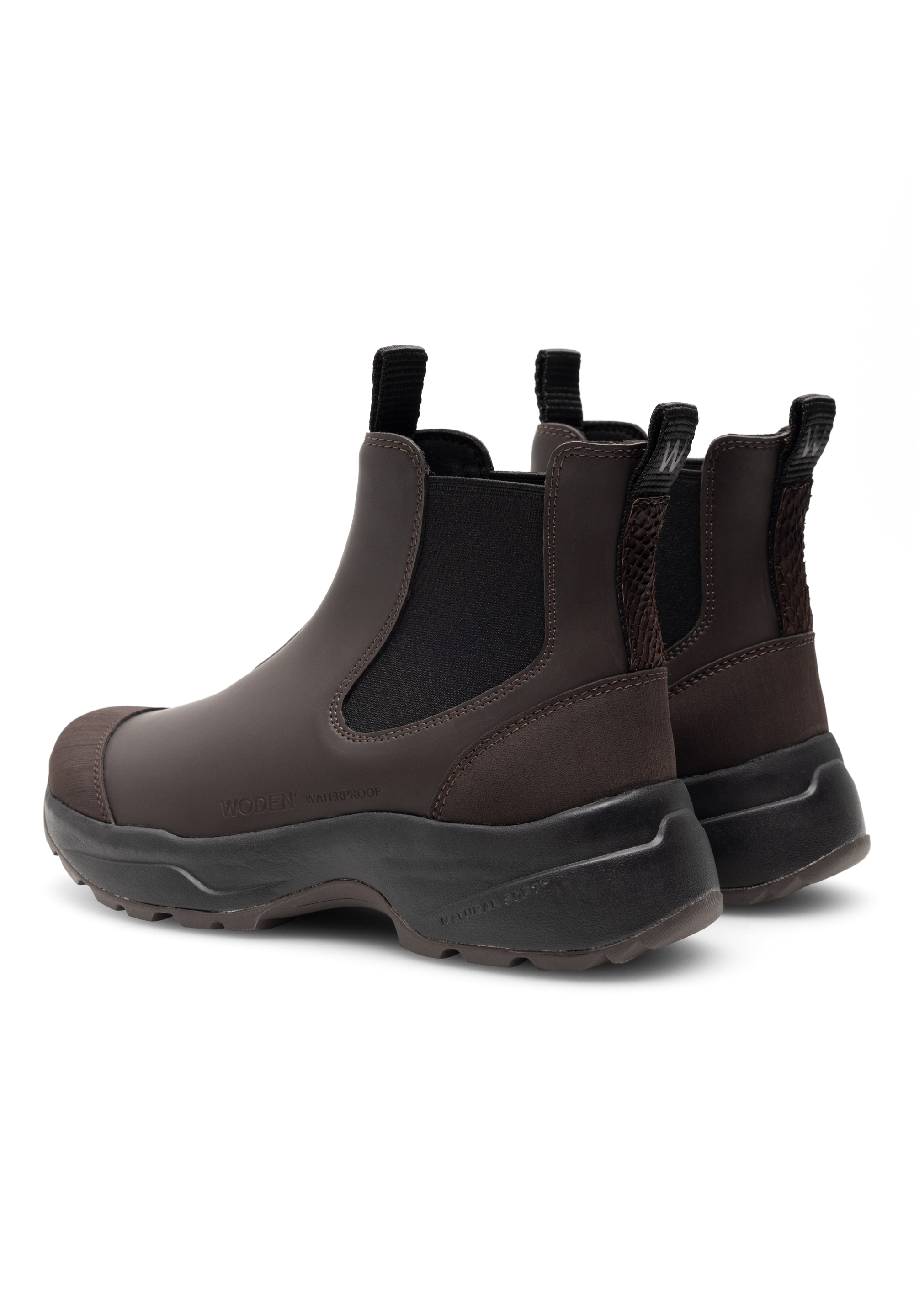 WODEN Siri Waterproof Rubber Boots 063 Chocolate