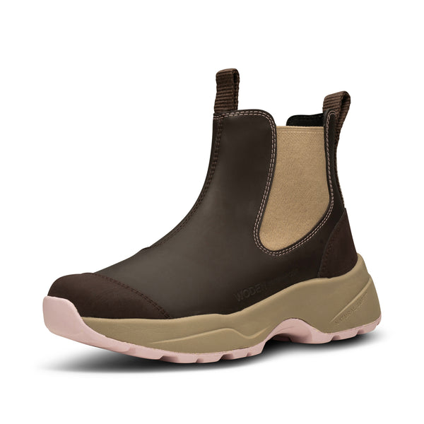 WODEN Siri Waterproof Rubber Boots 1000 Chocolate/Light Lilac